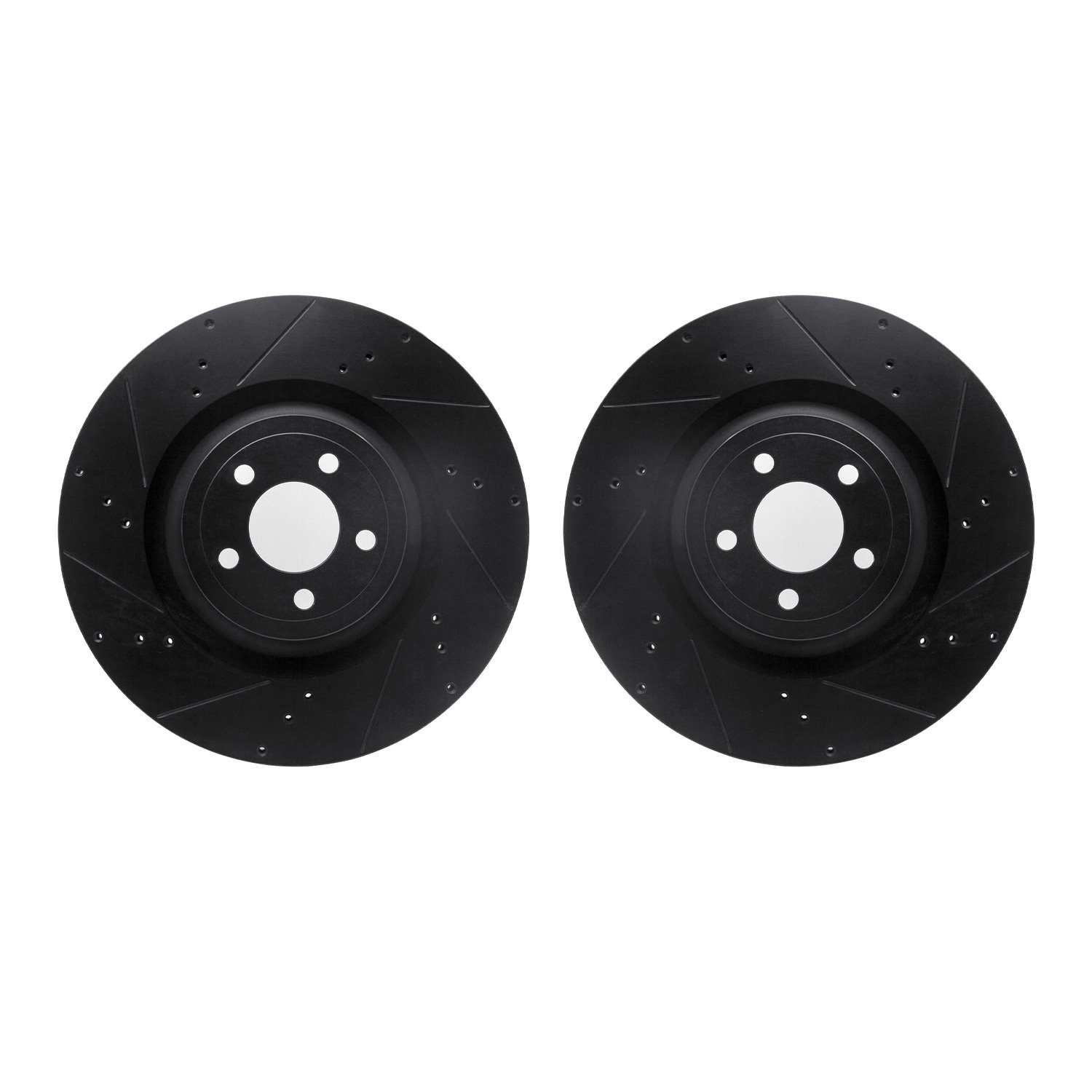 8002-54161 Drilled/Slotted Brake Rotors [Black], Fits Select Ford/Lincoln/Mercury/Mazda, Position: Front