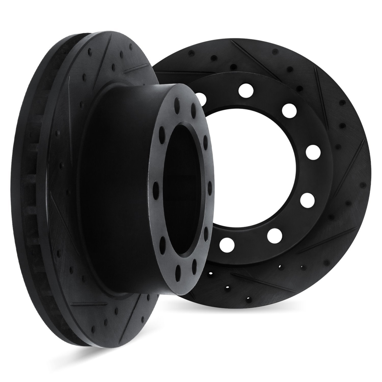 Drilled/Slotted Brake Rotors [Black], 1999-2015