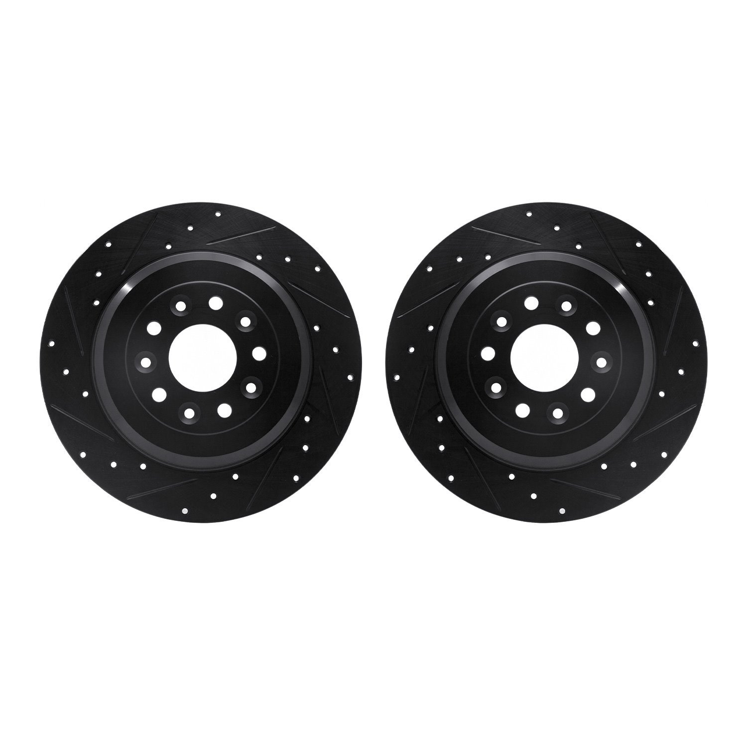 Drilled/Slotted Brake Rotors [Black], 2005-2019