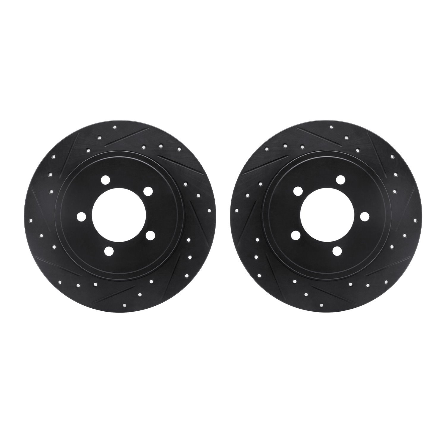Drilled/Slotted Brake Rotors [Black], 2002-2010
