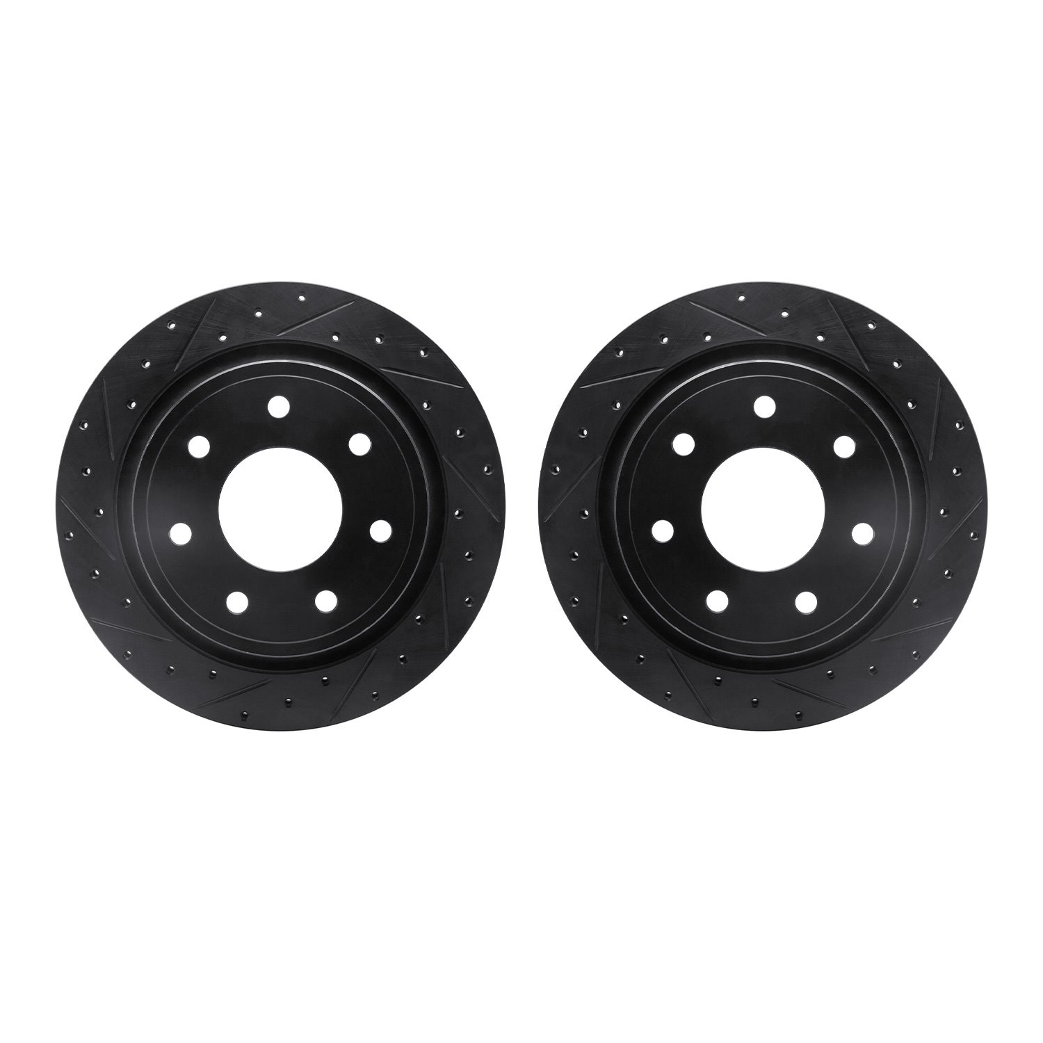 Drilled/Slotted Brake Rotors [Black], 2012-2014