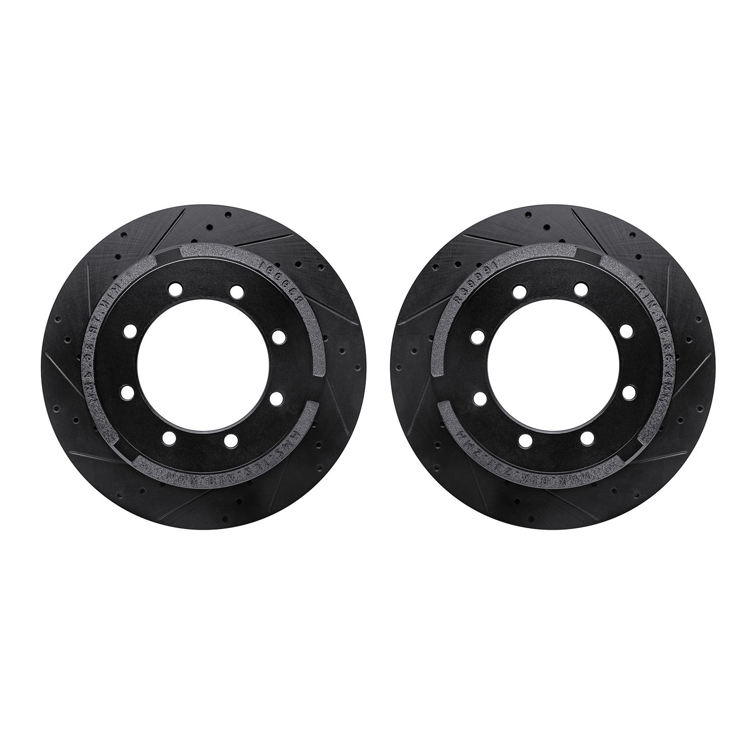 8002-54224 Drilled/Slotted Brake Rotors [Black], Fits Select Ford/Lincoln/Mercury/Mazda, Position: Rear