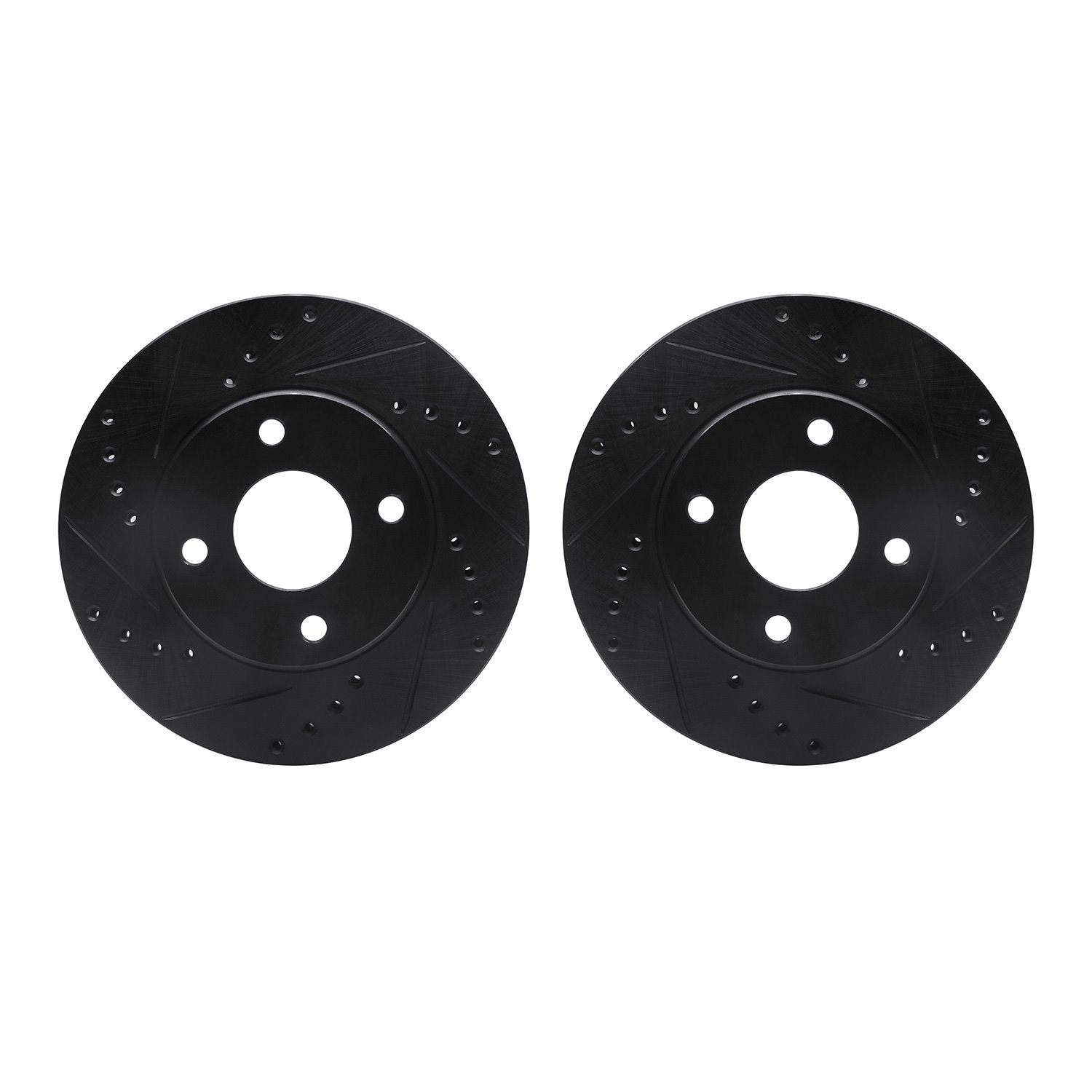 8002-56000 Drilled/Slotted Brake Rotors [Black], 1995-2002 Ford/Lincoln/Mercury/Mazda, Position: Front