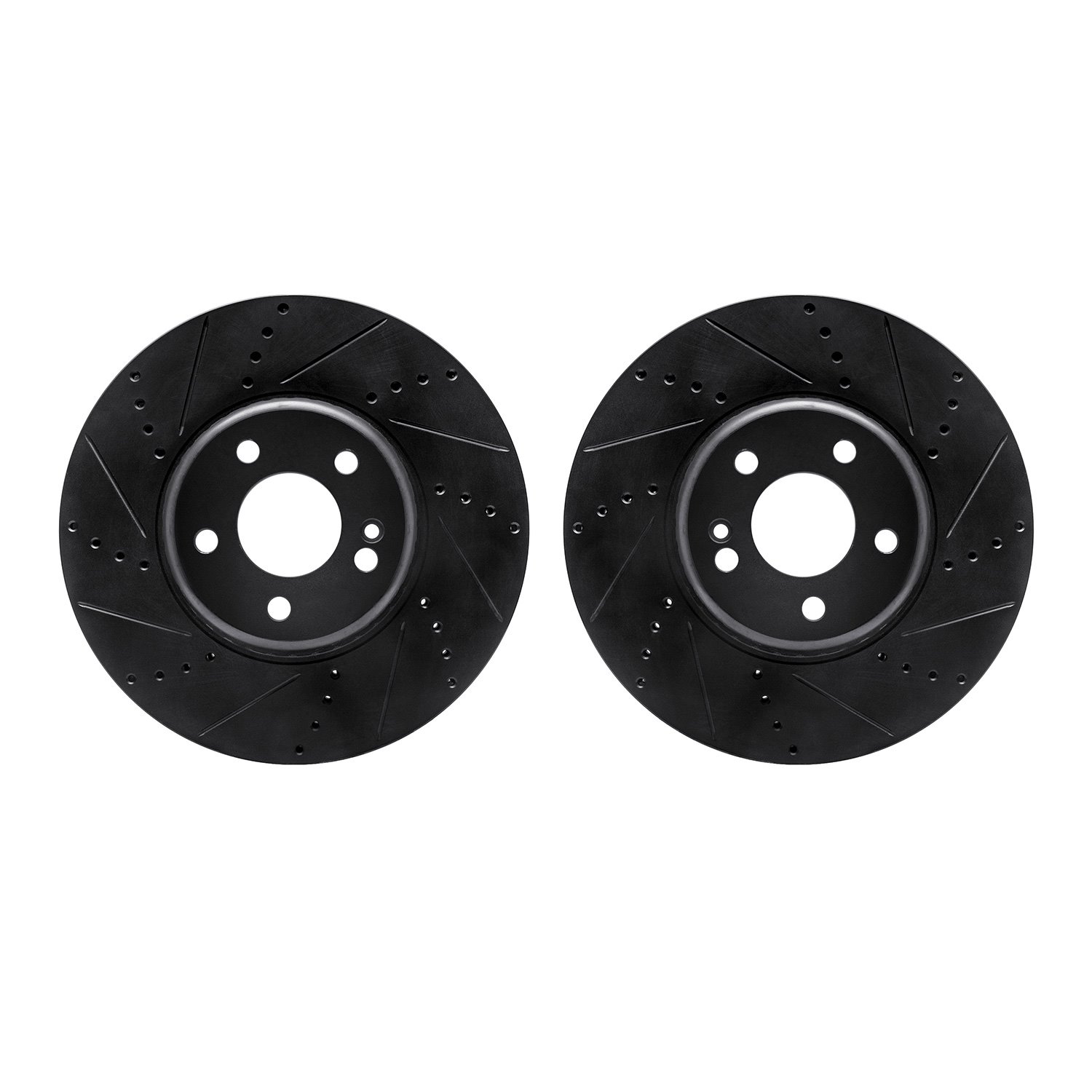 8002-63034 Drilled/Slotted Brake Rotors [Black], Fits Select Mercedes-Benz, Position: Front