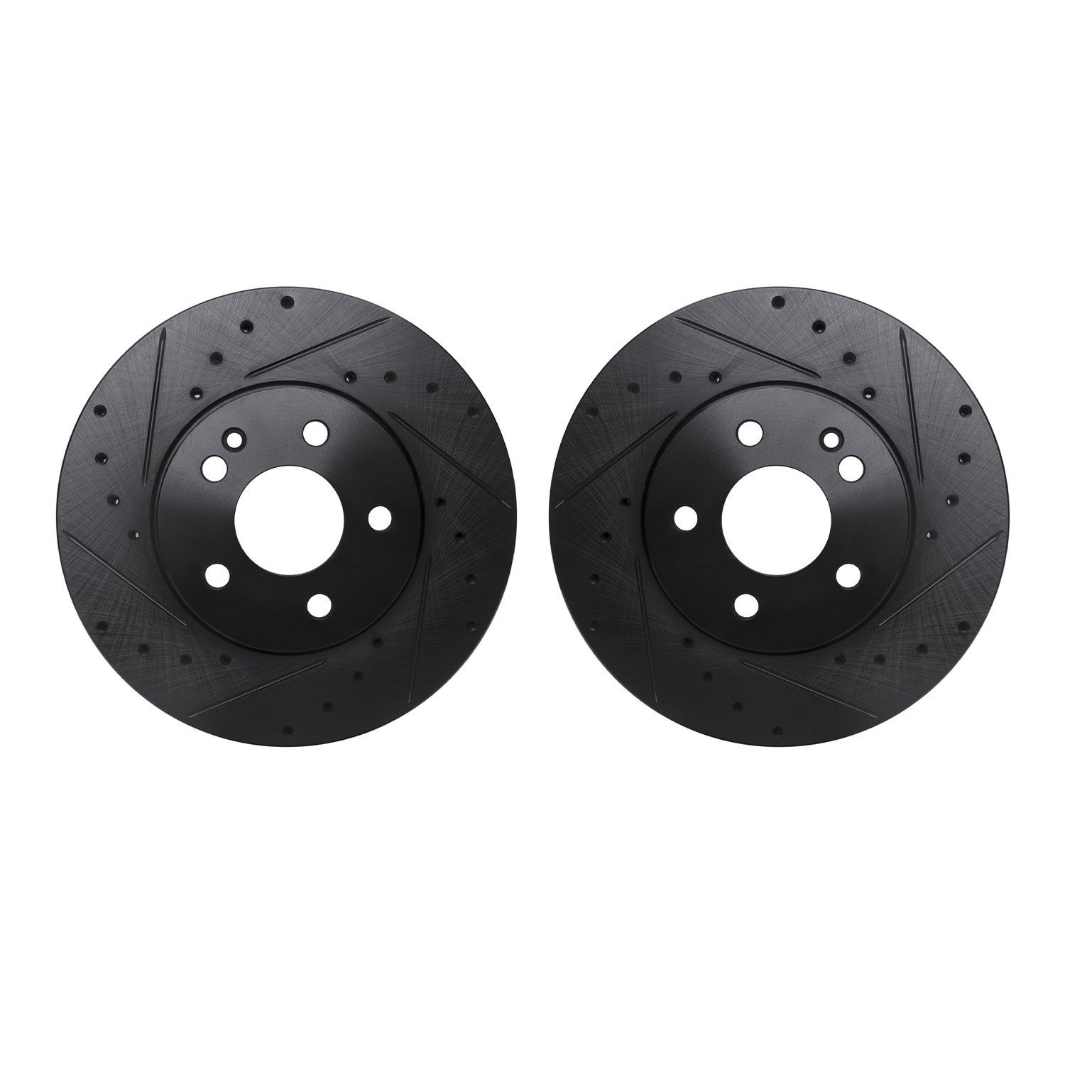 8002-63071 Drilled/Slotted Brake Rotors [Black], Fits Select Mercedes-Benz, Position: Front