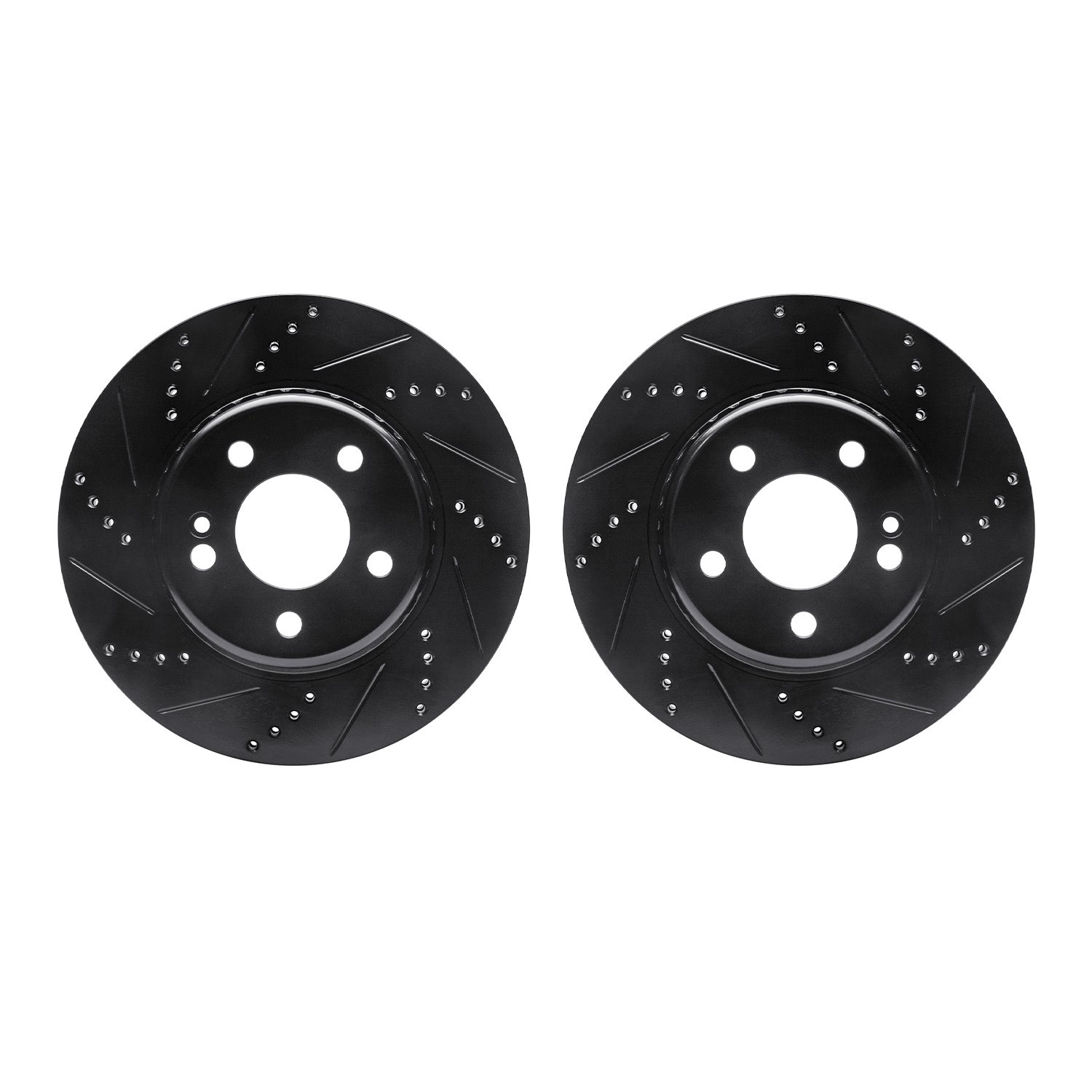 8002-63102 Drilled/Slotted Brake Rotors [Black], Fits Select Mercedes-Benz, Position: Rear