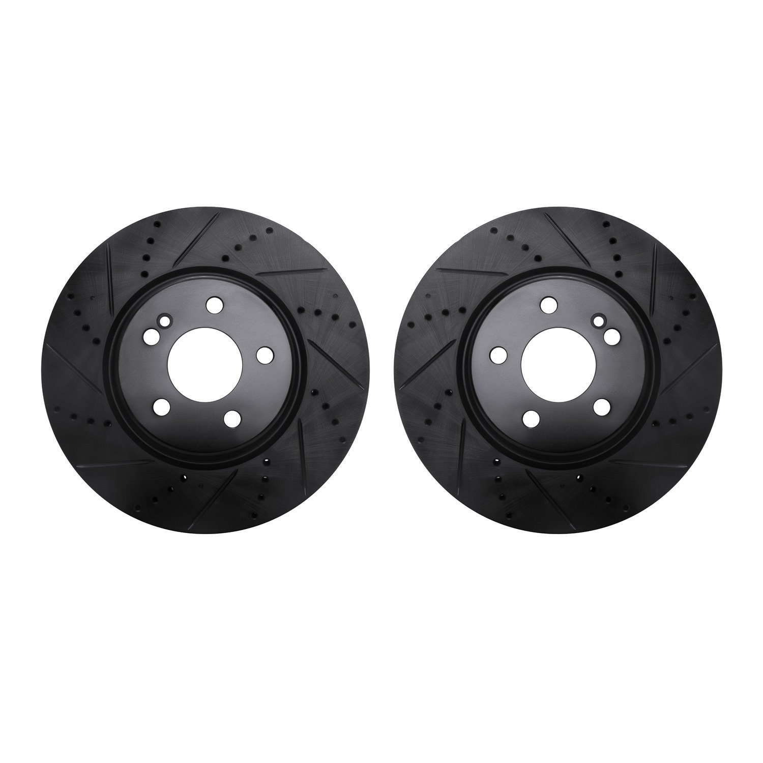 8002-63103 Drilled/Slotted Brake Rotors [Black], Fits Select Mercedes-Benz, Position: Rear