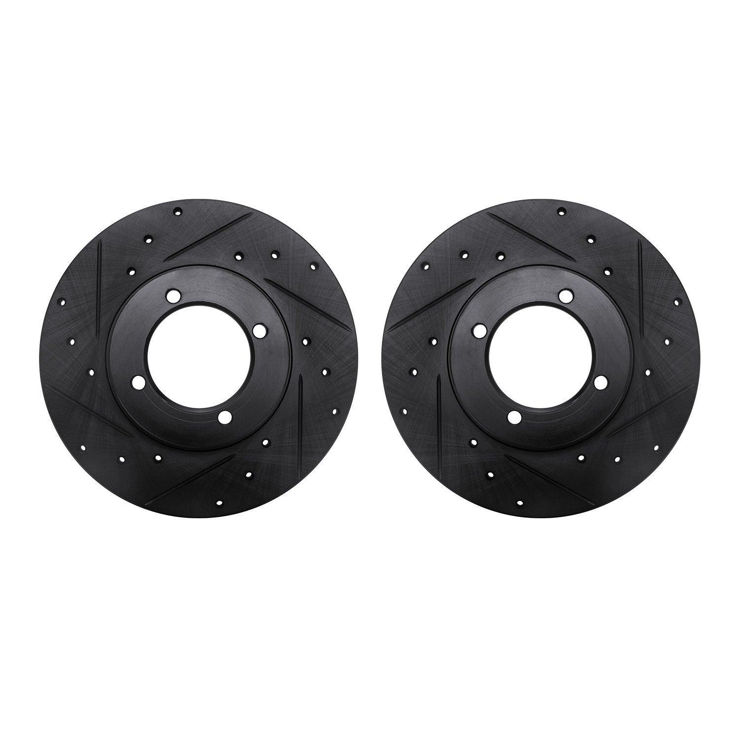 Drilled/Slotted Brake Rotors [Black], 1970-1973 Infiniti/Nissan