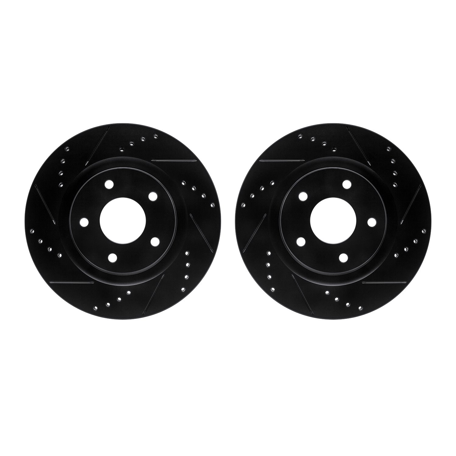 Drilled/Slotted Brake Rotors [Black], 2011-2019 Infiniti/Nissan