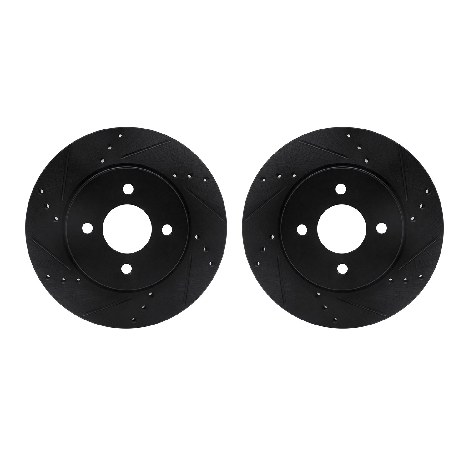 8002-67056 Drilled/Slotted Brake Rotors [Black], 2012-2019 Infiniti/Nissan, Position: Front