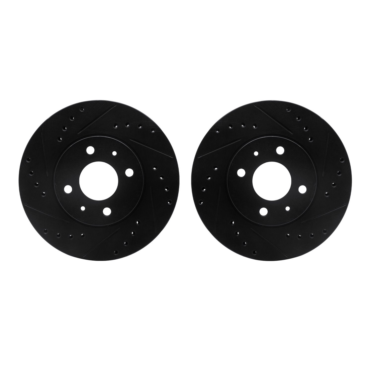 8002-67062 Drilled/Slotted Brake Rotors [Black], 1991-1994 Infiniti/Nissan, Position: Front