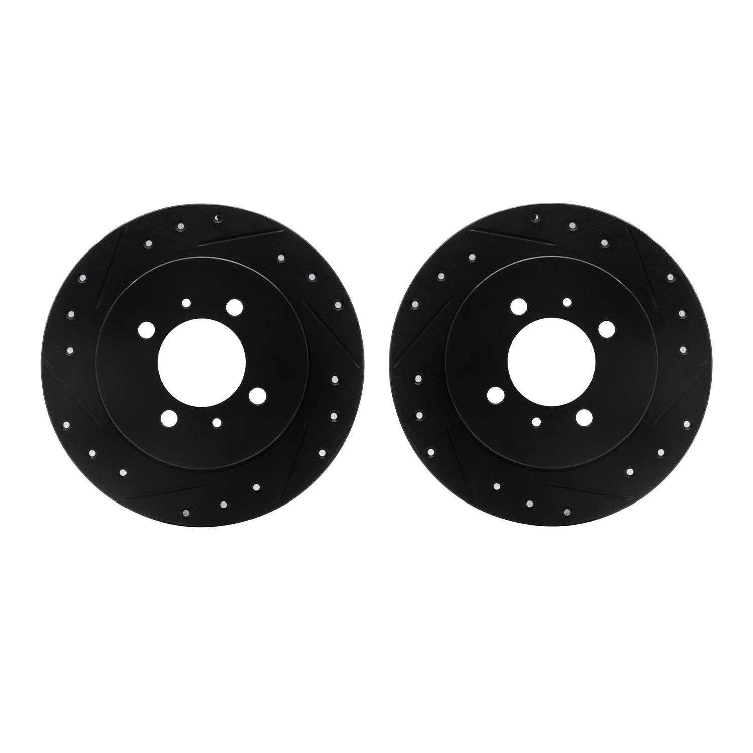 Drilled/Slotted Brake Rotors [Black], 1991-1994 Infiniti/Nissan