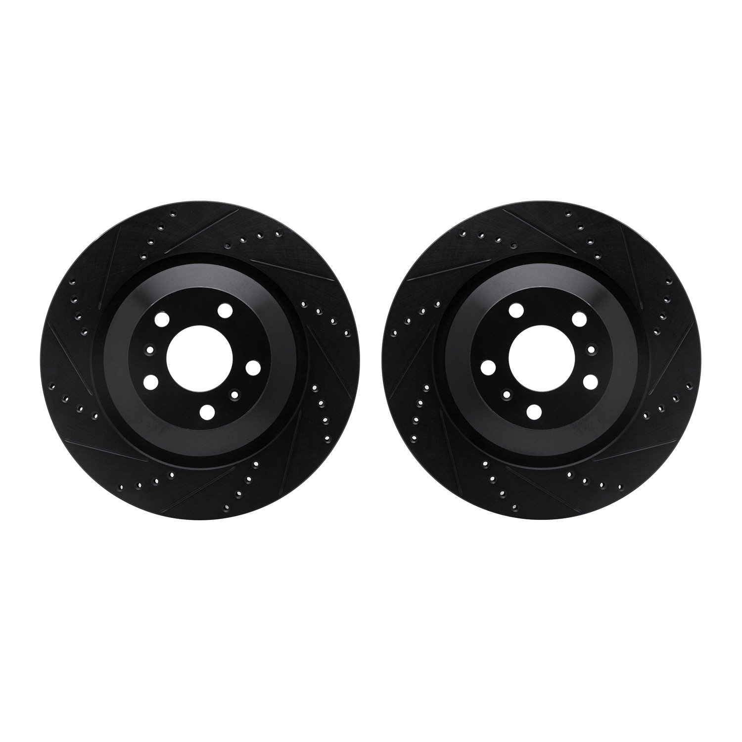 Drilled/Slotted Brake Rotors [Black], 2004-2018 Multiple Makes/Models