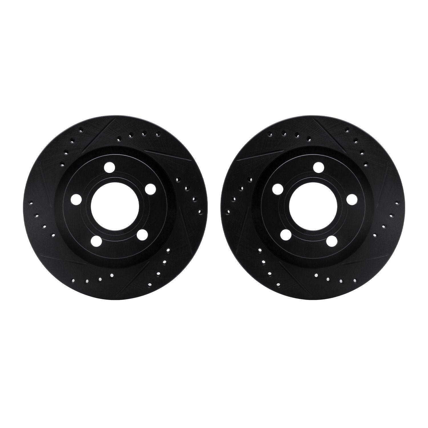 8002-74045 Drilled/Slotted Brake Rotors [Black], 1999-2005 Audi/Volkswagen, Position: Rear