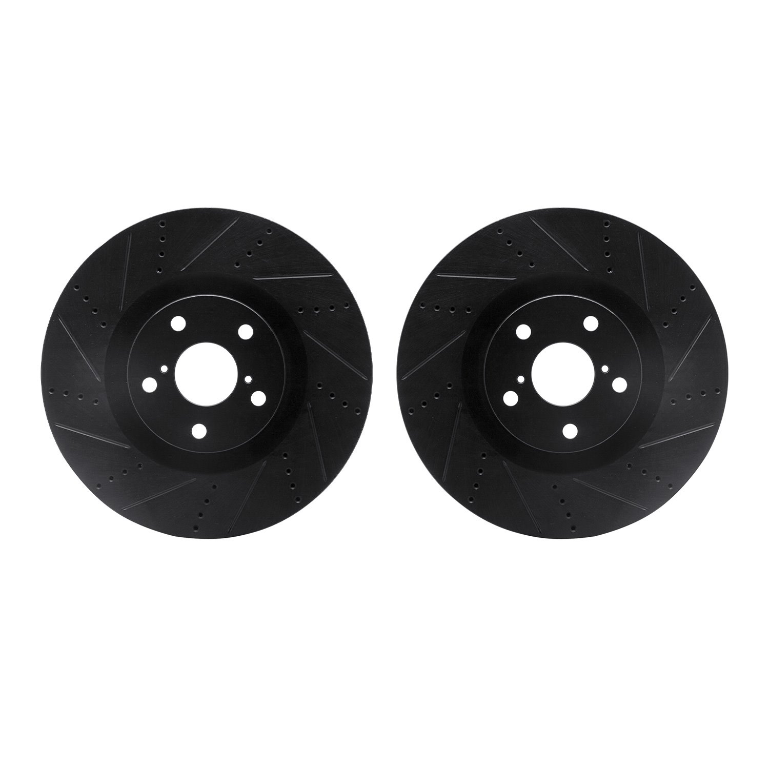 8002-75002 Drilled/Slotted Brake Rotors [Black], 2011-2020 Lexus/Toyota/Scion, Position: Front