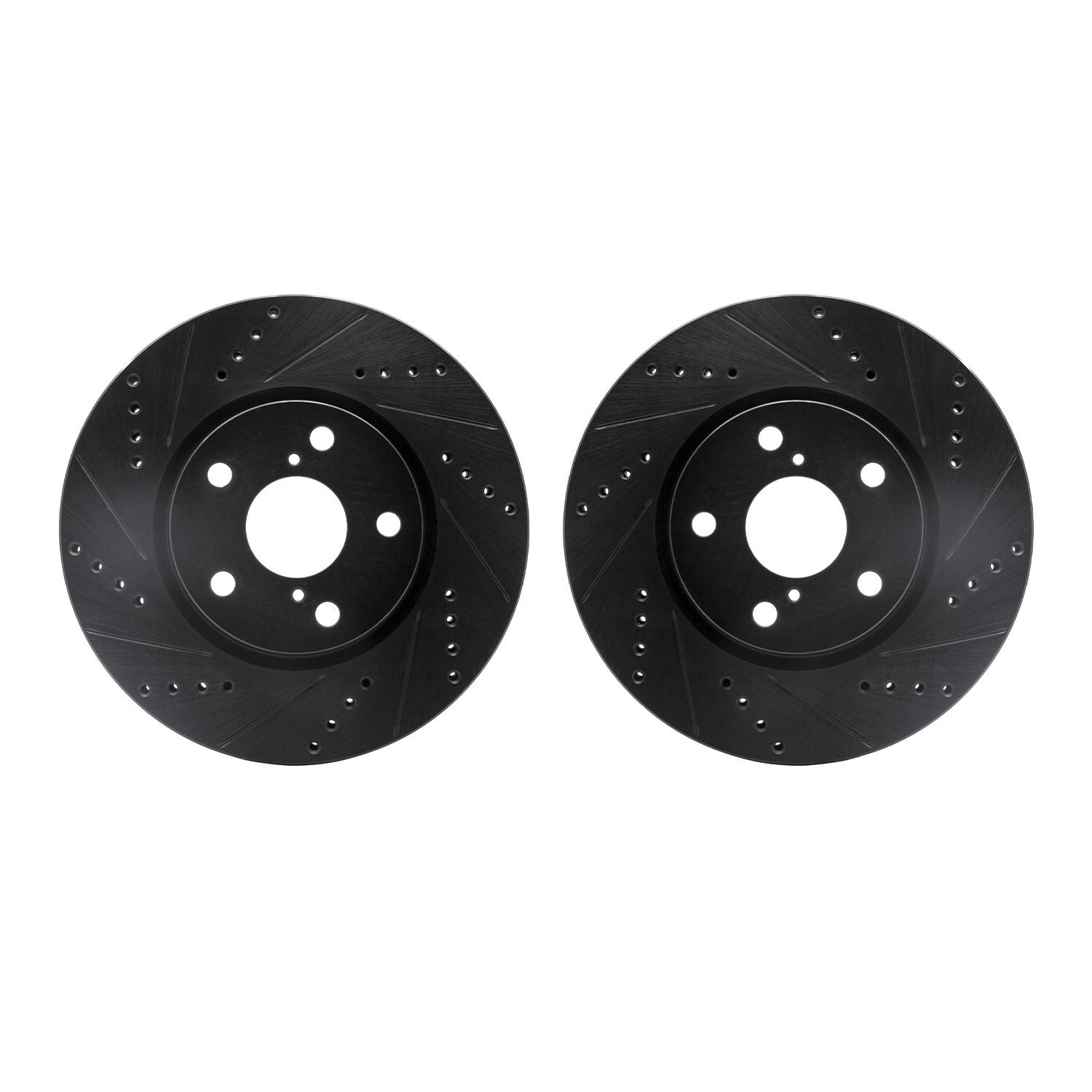 Drilled/Slotted Brake Rotors [Black], 2006-2015 Lexus/Toyota/Scion