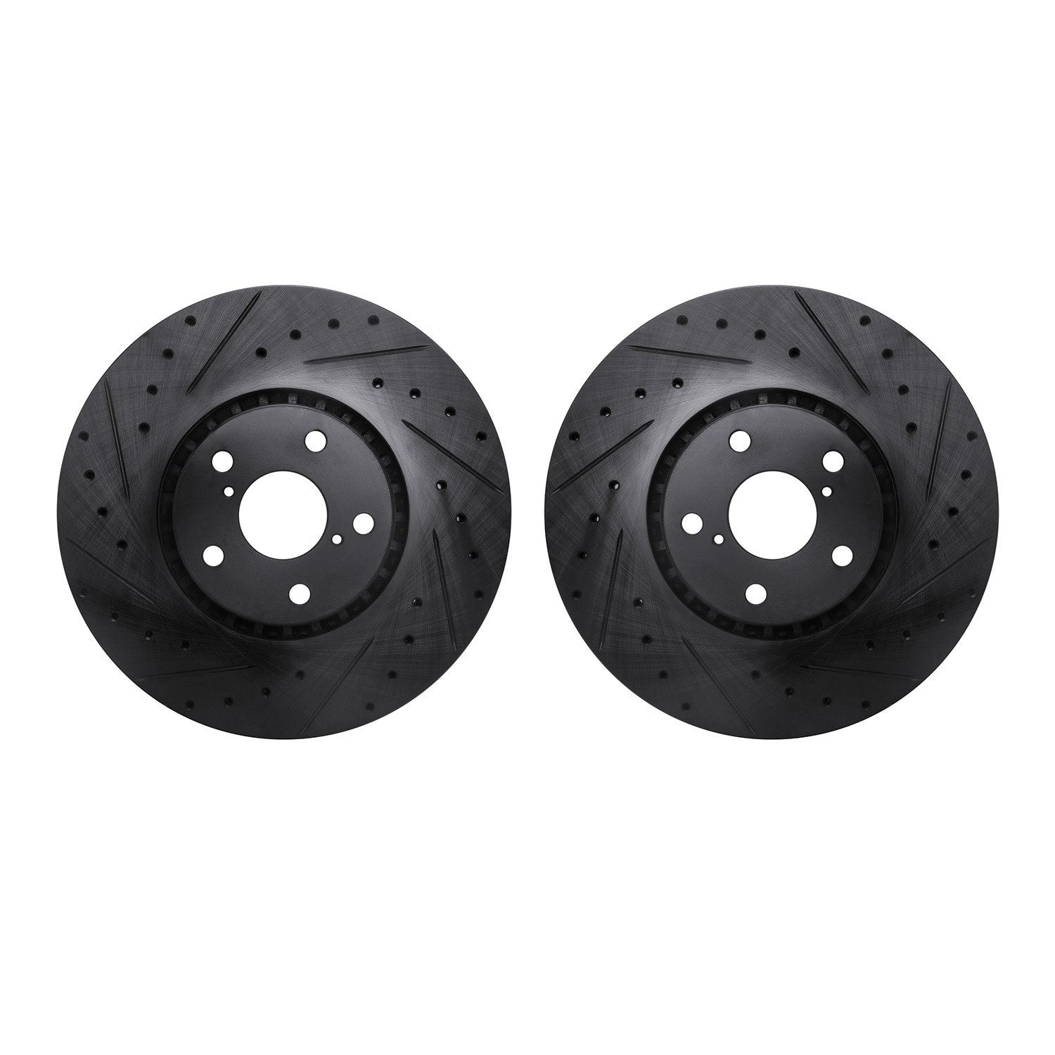 8002-75006 Drilled/Slotted Brake Rotors [Black], 2006-2020 Lexus/Toyota/Scion, Position: Front