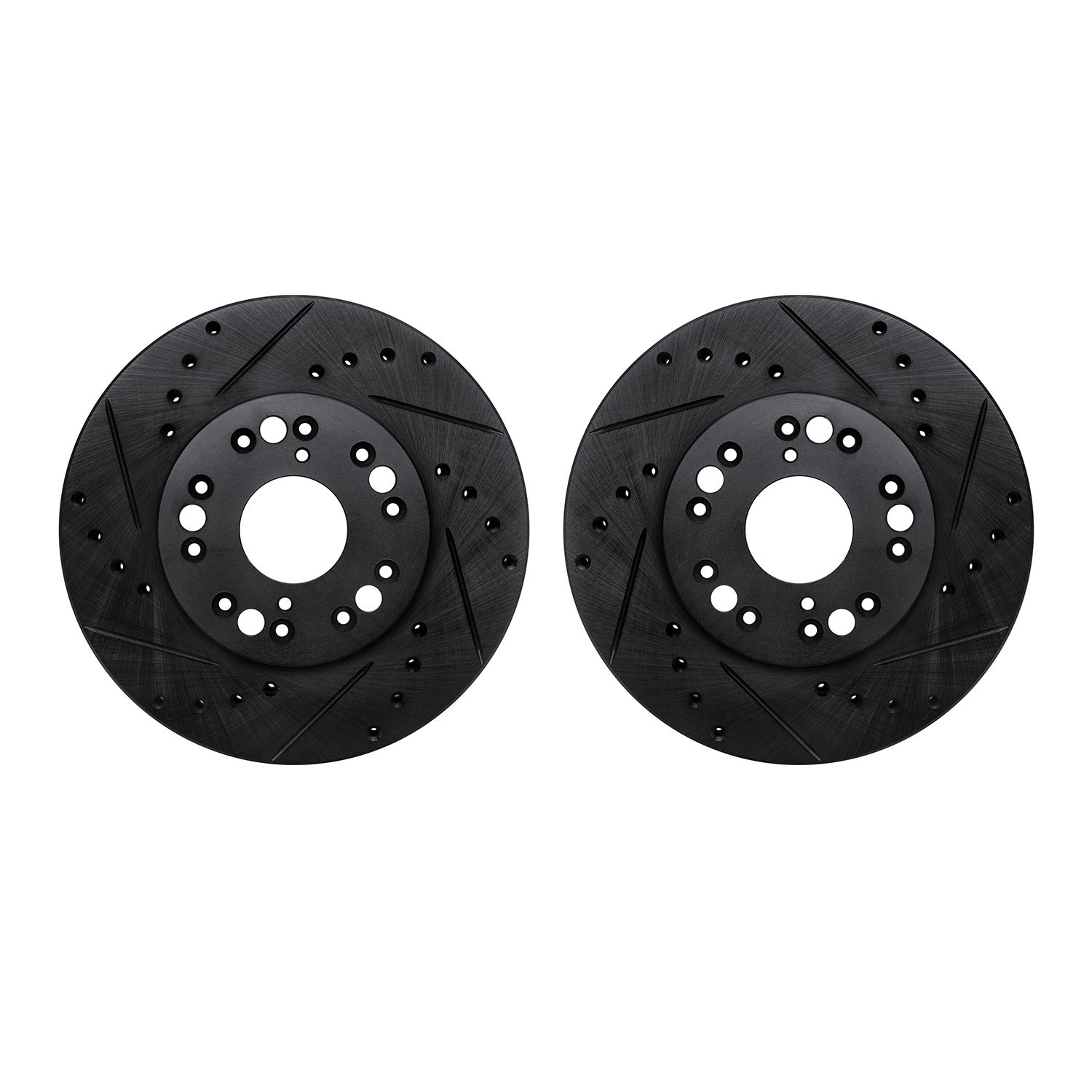 8002-75011 Drilled/Slotted Brake Rotors [Black], 1990-1990 Lexus/Toyota/Scion, Position: Front