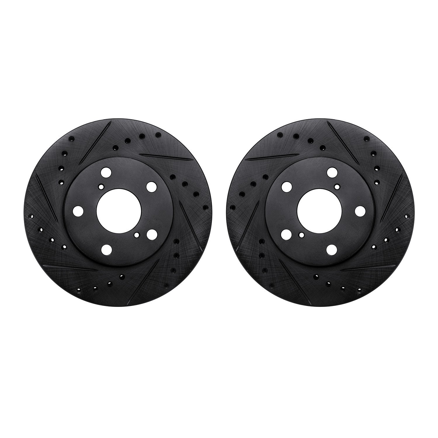 8002-75019 Drilled/Slotted Brake Rotors [Black], 1992-1998 Lexus/Toyota/Scion, Position: Front