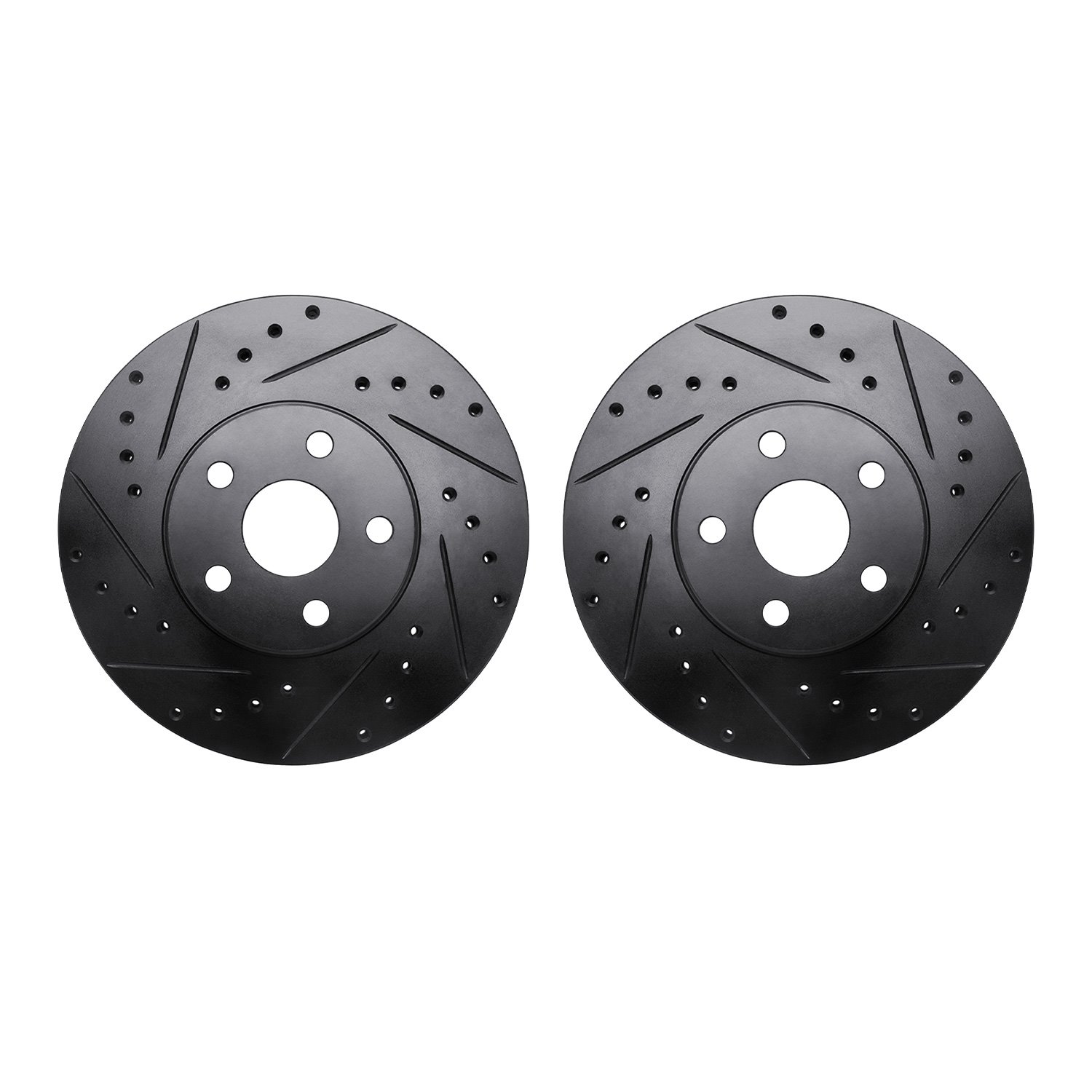 8002-76006 Drilled/Slotted Brake Rotors [Black], 1987-1991 Lexus/Toyota/Scion, Position: Front