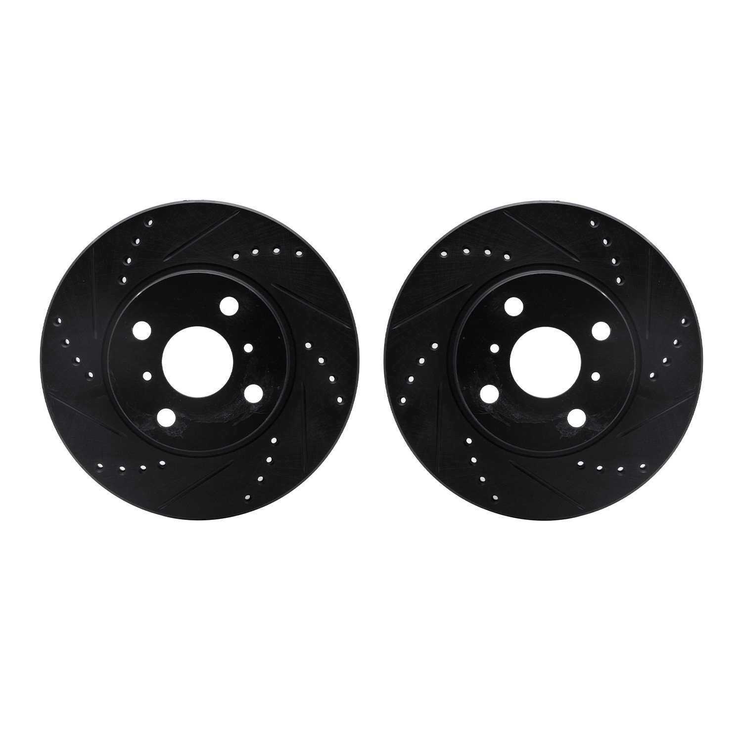 8002-76023 Drilled/Slotted Brake Rotors [Black], 2006-2019 Lexus/Toyota/Scion, Position: Front
