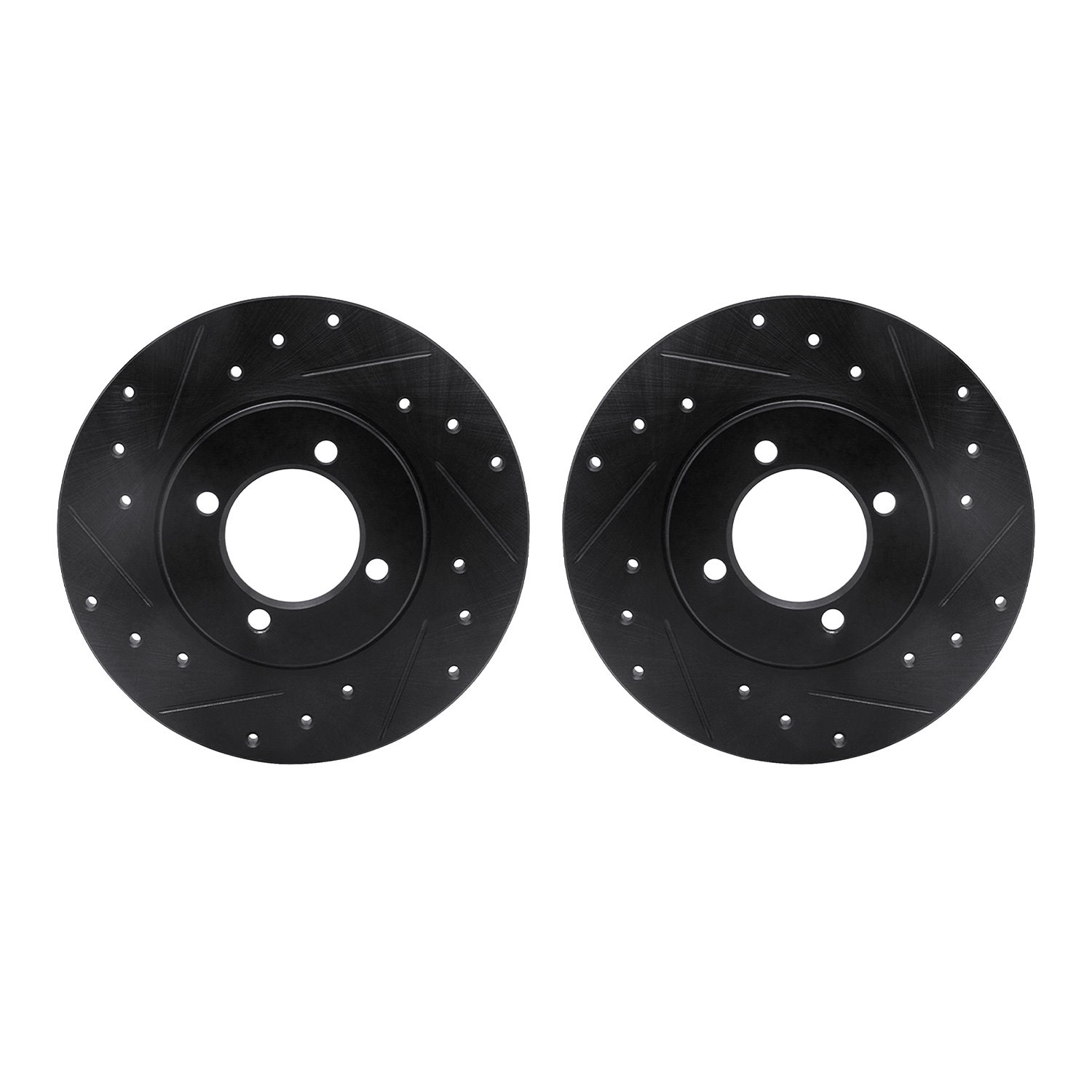 8002-76049 Drilled/Slotted Brake Rotors [Black], 1980-1983 Lexus/Toyota/Scion, Position: Front