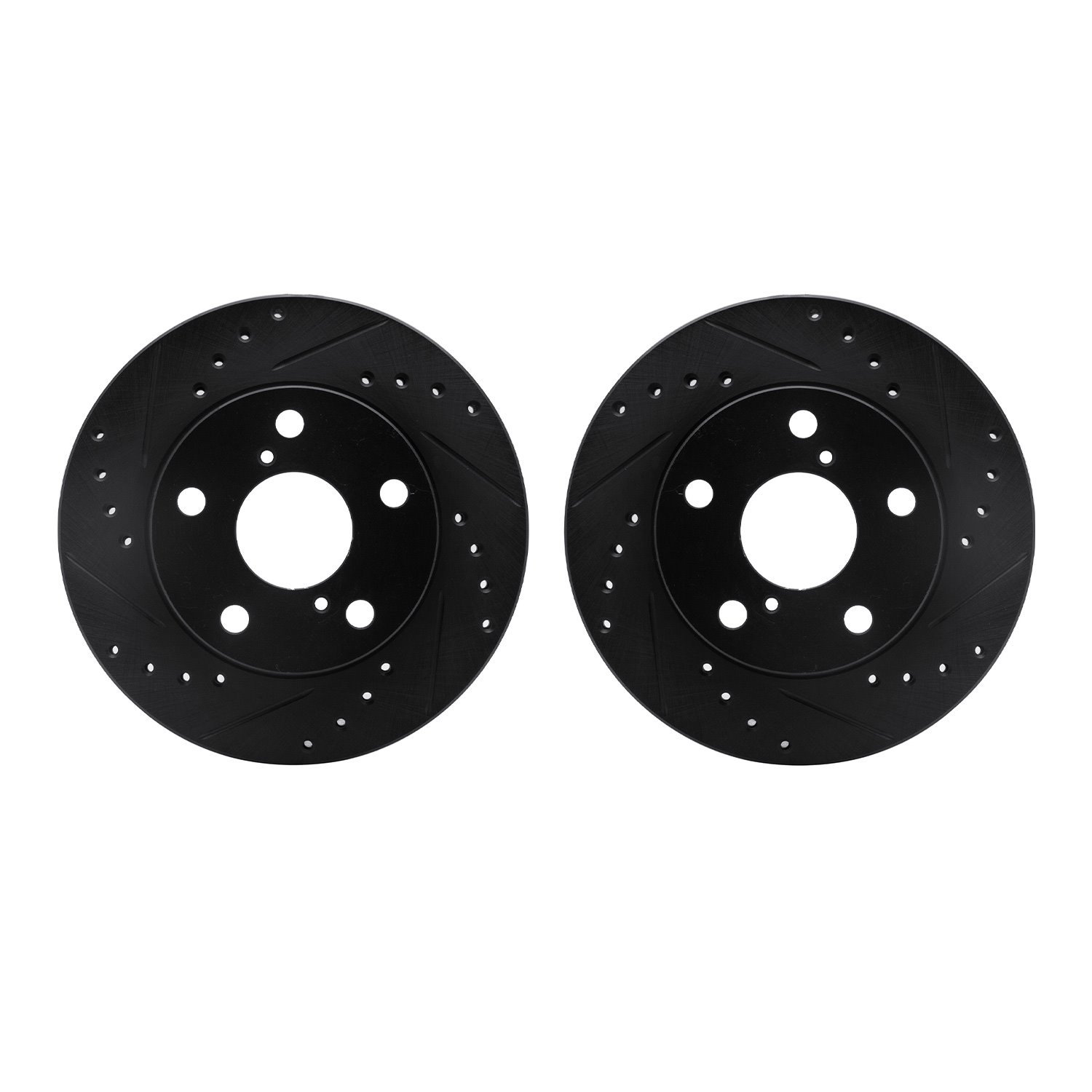 Drilled/Slotted Brake Rotors [Black], 1991-1995 Lexus/Toyota/Scion