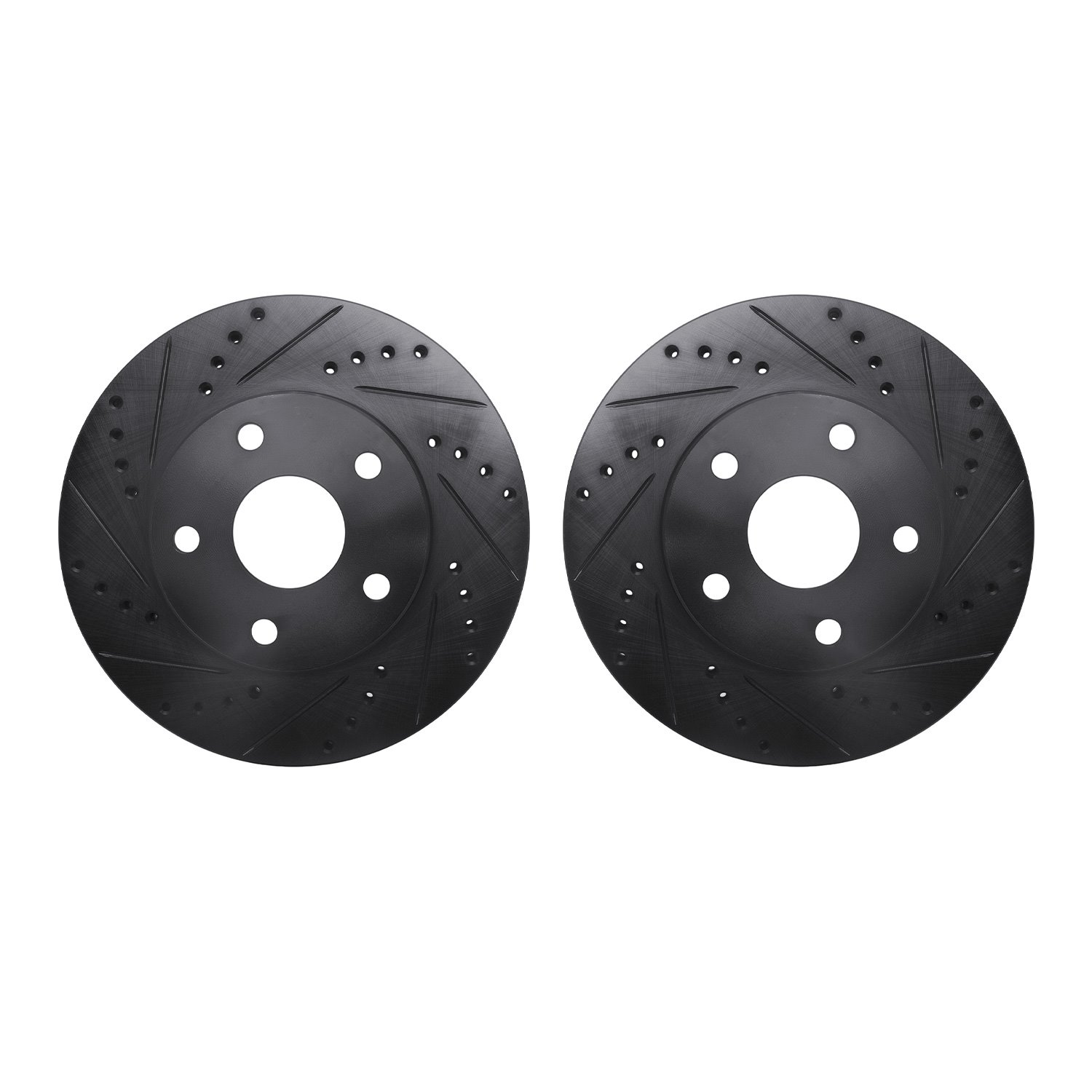 8002-76080 Drilled/Slotted Brake Rotors [Black], 1991-1997 Lexus/Toyota/Scion, Position: Front