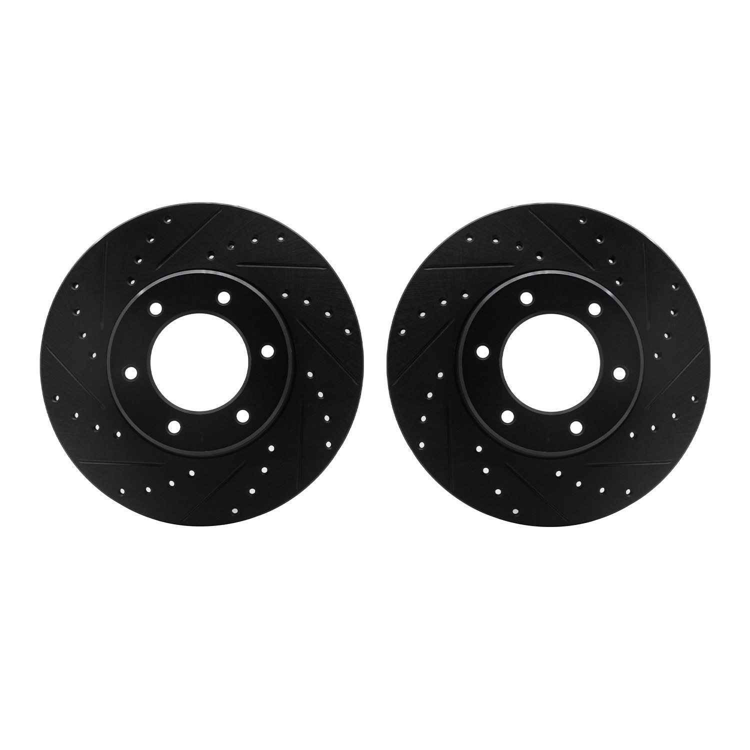 8002-76091 Drilled/Slotted Brake Rotors [Black], 1993-1998 Lexus/Toyota/Scion, Position: Front