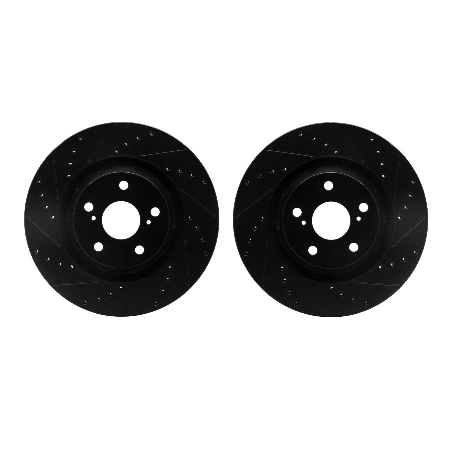 8002-76101 Drilled/Slotted Brake Rotors [Black], 2009-2015 Lexus/Toyota/Scion, Position: Front