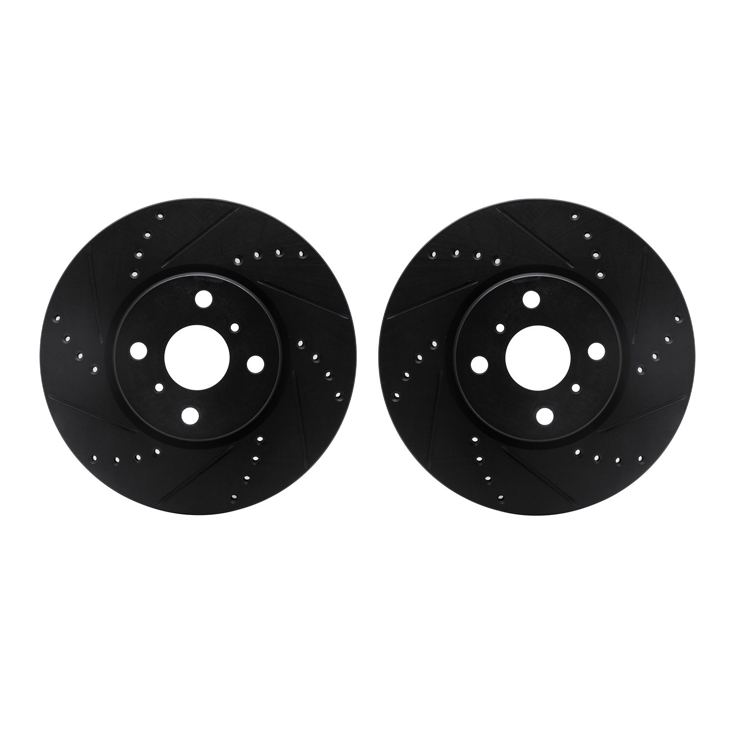 8002-76102 Drilled/Slotted Brake Rotors [Black], 2012-2018 Lexus/Toyota/Scion, Position: Front