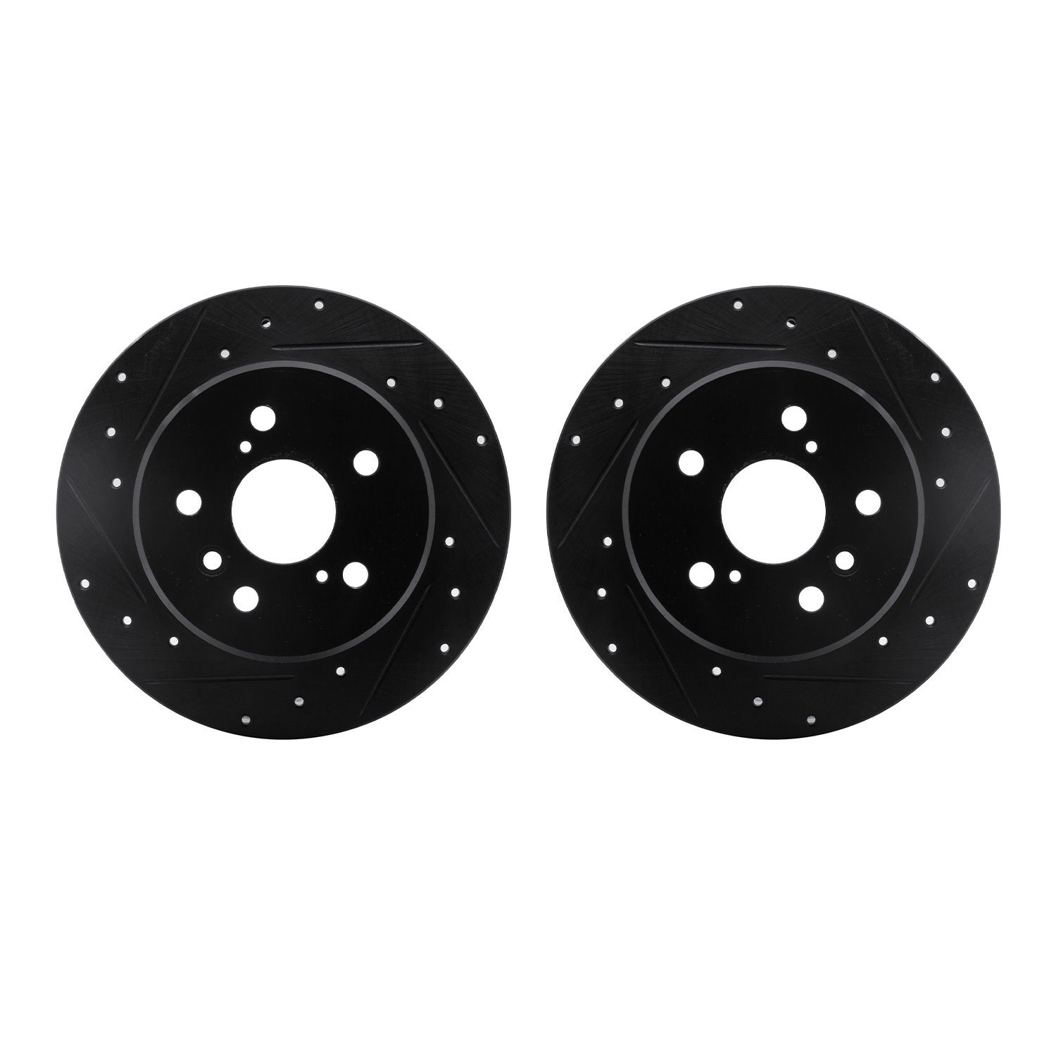 Drilled/Slotted Brake Rotors [Black], 1992-2003 Lexus/Toyota/Scion