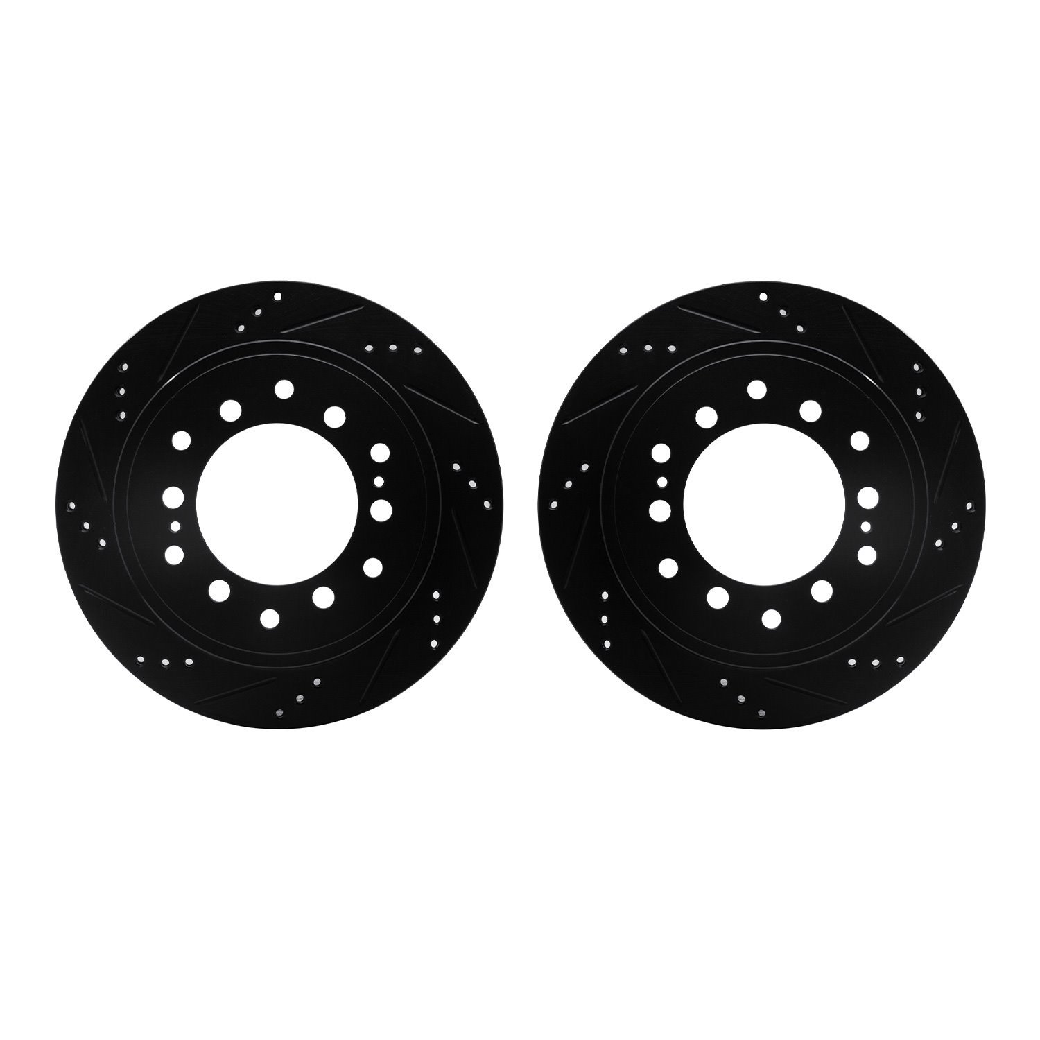 8002-76111 Drilled/Slotted Brake Rotors [Black], Fits Select Lexus/Toyota/Scion, Position: Rear