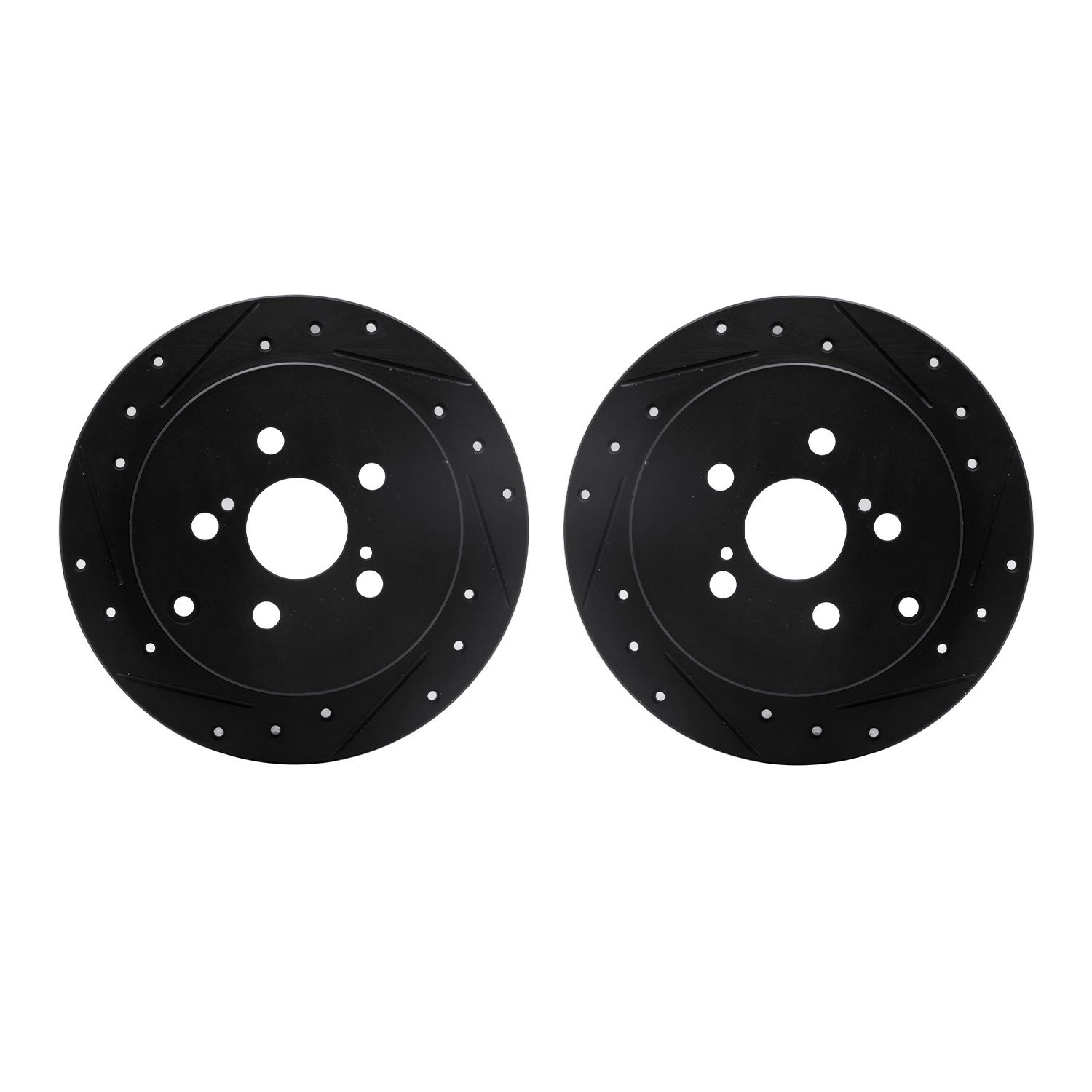 Drilled/Slotted Brake Rotors [Black], 2000-2010 Multiple Makes/Models