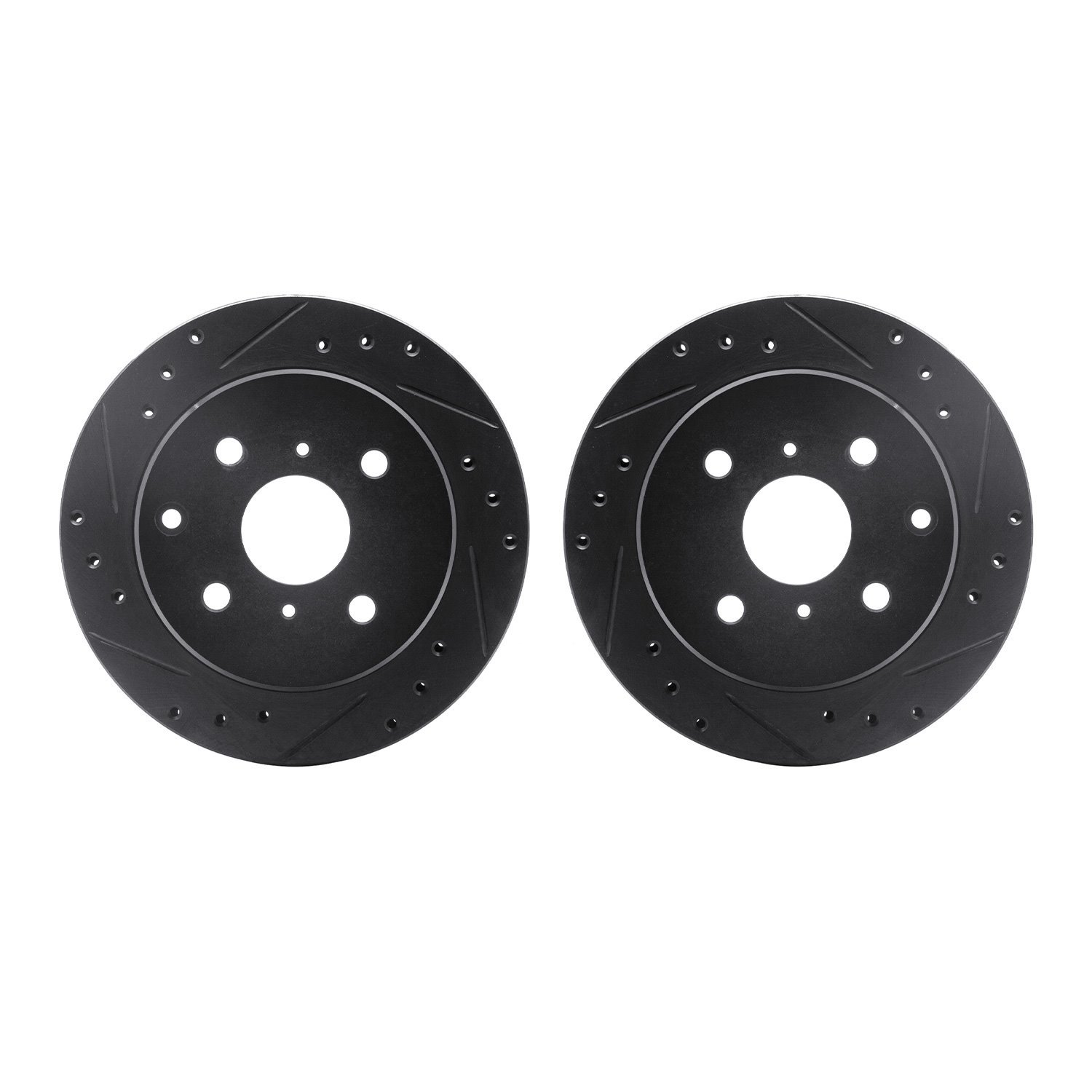 Drilled/Slotted Brake Rotors [Black], 1984-1988 Lexus/Toyota/Scion