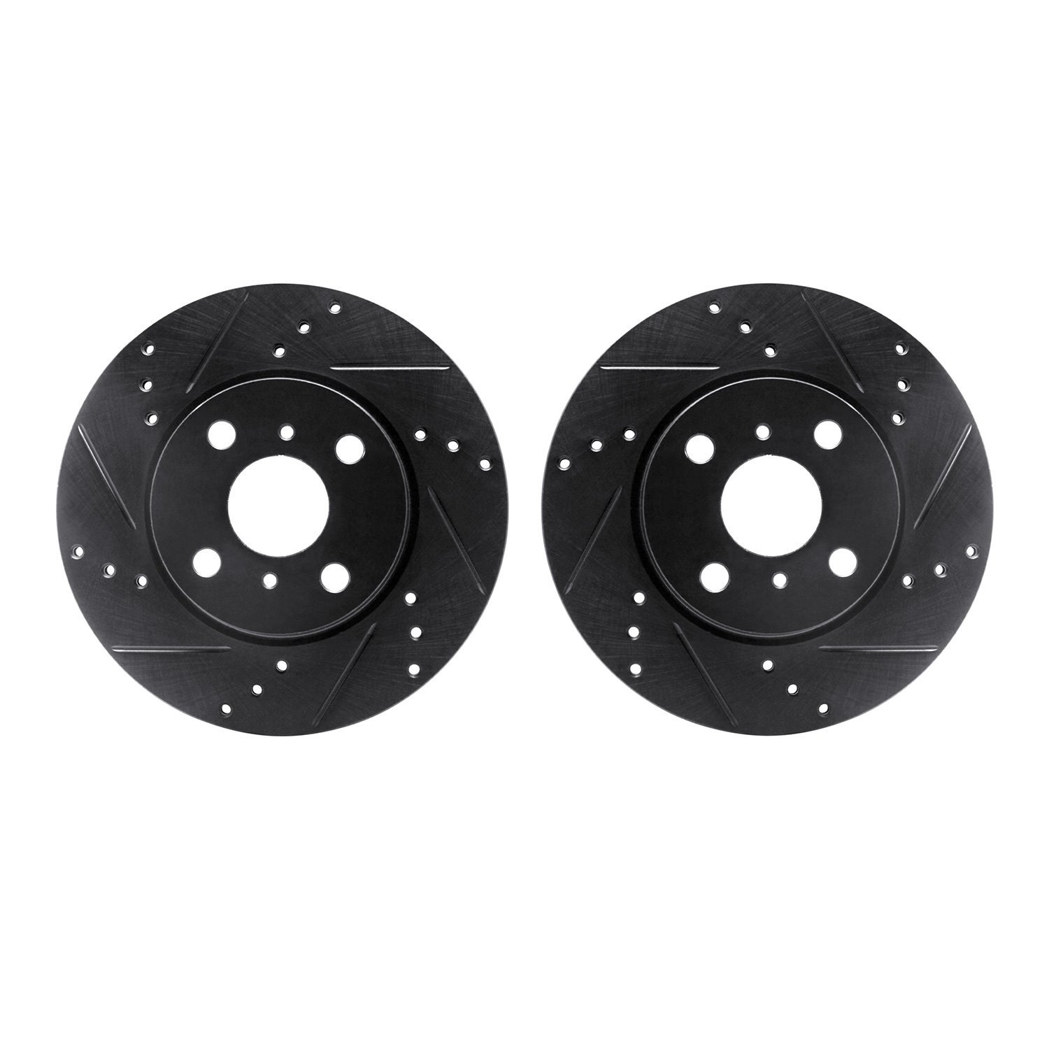 8002-91001 Drilled/Slotted Brake Rotors [Black], 2012-2015 Lexus/Toyota/Scion, Position: Front