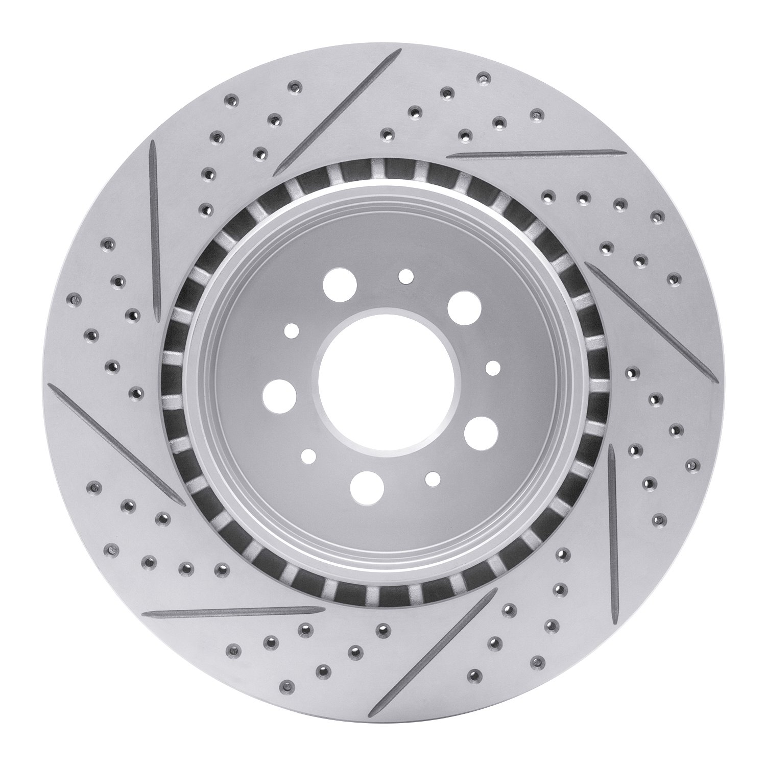 830-27032R Geoperformance Drilled/Slotted Brake Rotor, 2004-2007 Volvo, Position: Rear Right