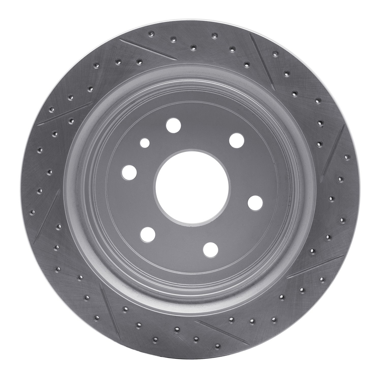 830-46034L Geoperformance Drilled/Slotted Brake Rotor, 2013-2019 GM, Position: Rear Left