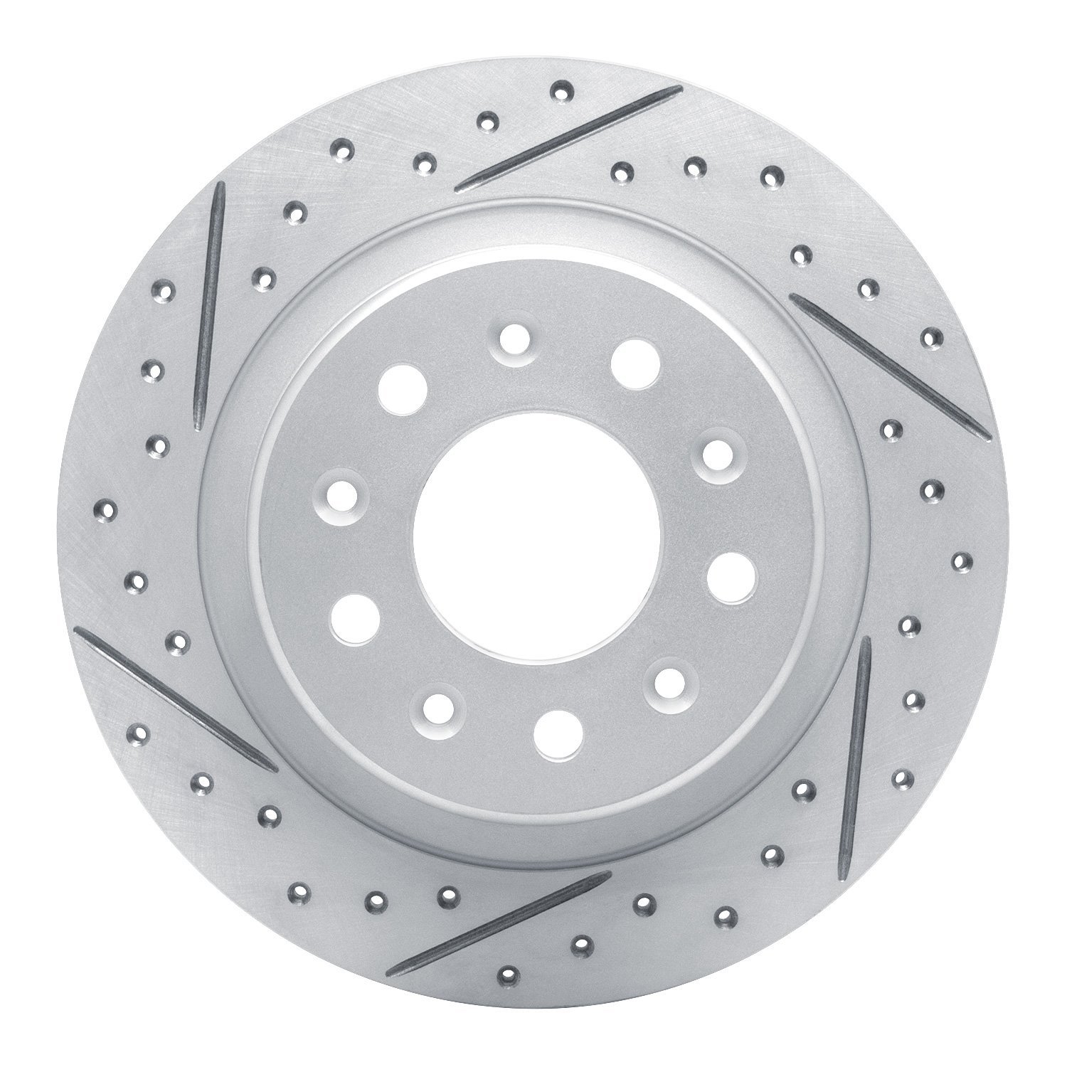 830-47075L Geoperformance Drilled/Slotted Brake Rotor, Fits Select GM, Position: Rear Left