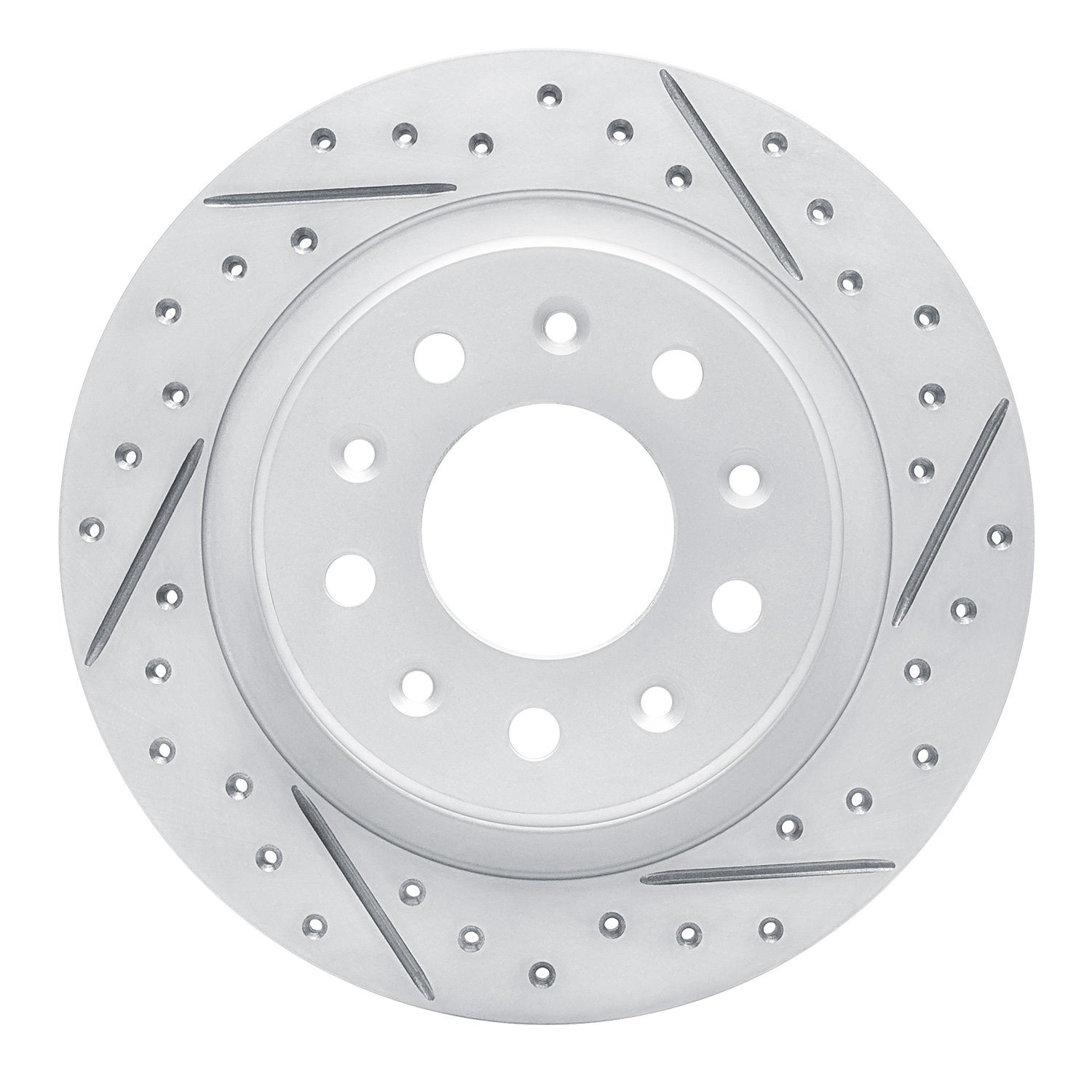 830-47075R Geoperformance Drilled/Slotted Brake Rotor, Fits Select GM, Position: Rear Right