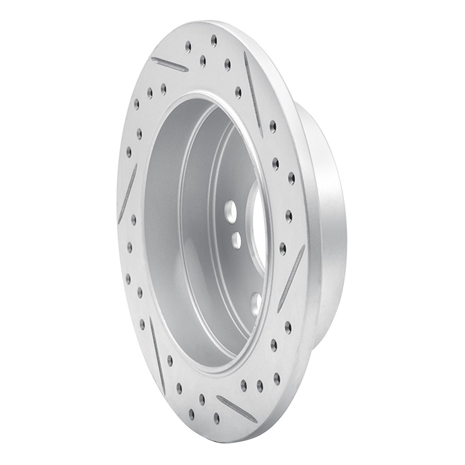 830-63015L Geoperformance Drilled/Slotted Brake Rotor, 1983-1995 Mercedes-Benz, Position: Rear Left