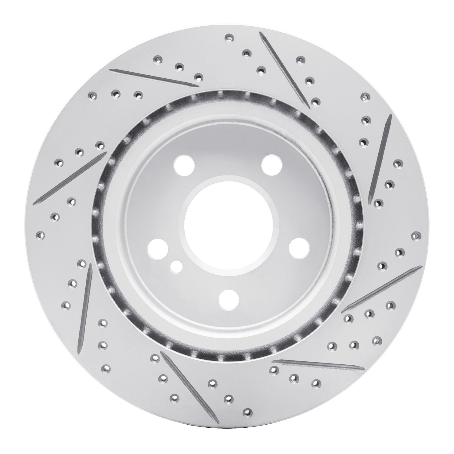 830-63163L Geoperformance Drilled/Slotted Brake Rotor, 2014-2019 Mercedes-Benz, Position: Rear Left