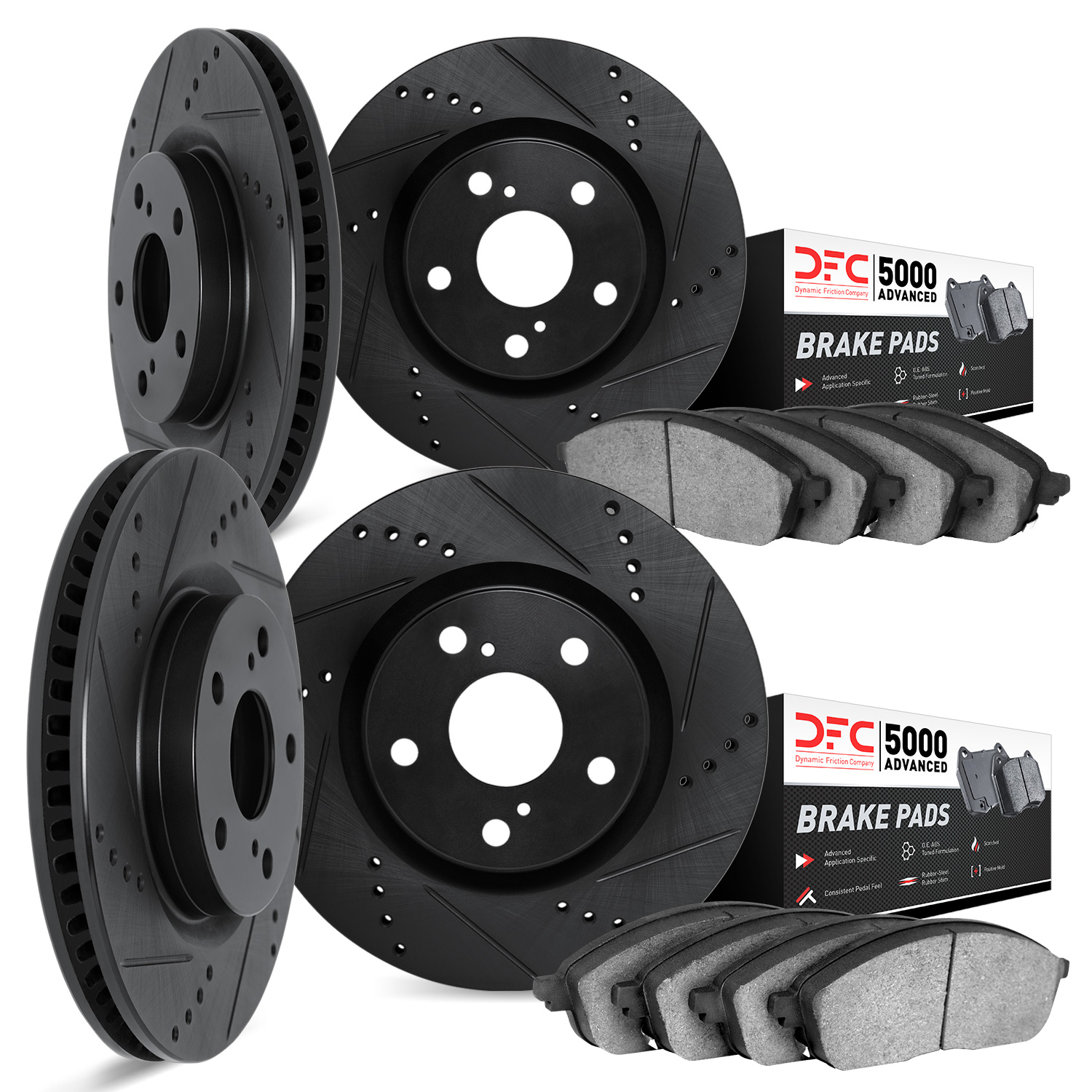 Dynamic Friction Company Rear Brake Rotors with 5000 Advanced Pads  6502-73294 並行輸入品 【楽天スーパーセール】