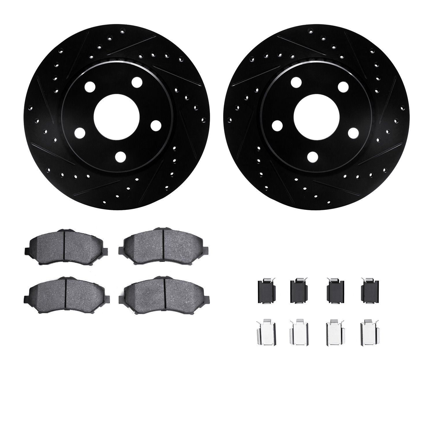 Drilled/Slotted Brake Rotors w/5000 Euro CeMoparic Brake Pads