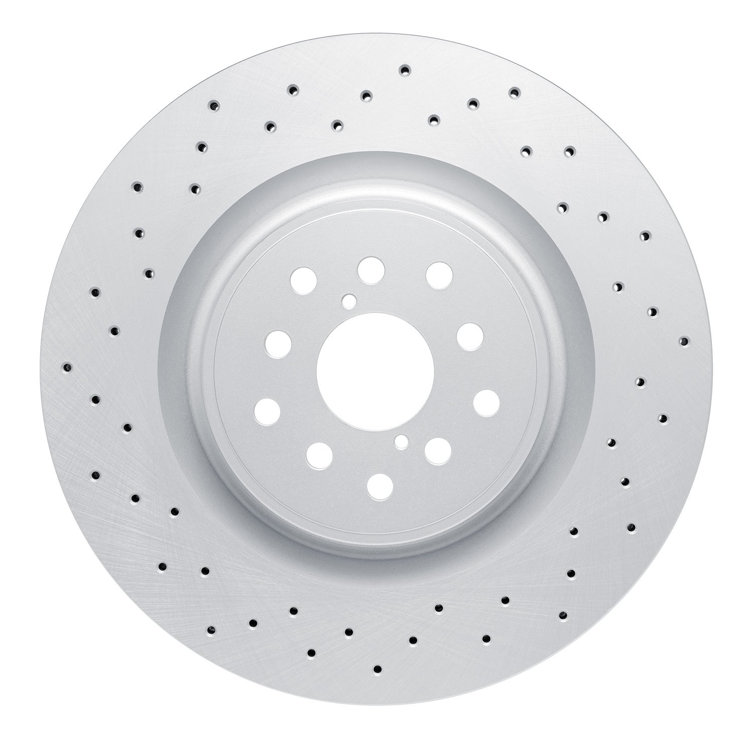 920-13041 GEOMET Drilled Hi-Carbon Alloy Brake Rotor [Coated], 2018-2021 Subaru, Position: Front