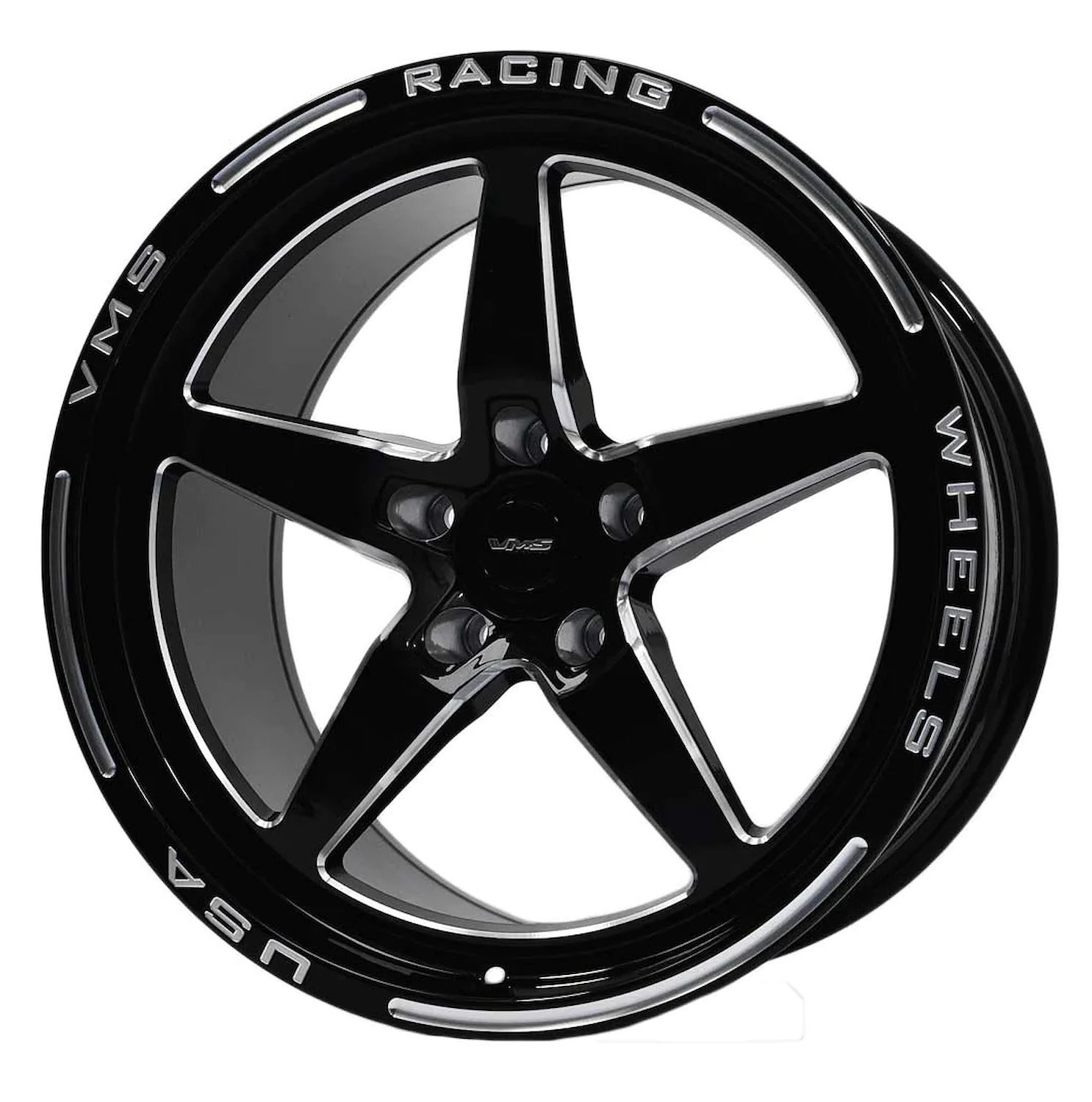 VWST043 V-Star Wheel, Size: 18" x 9.5", Bolt Pattern: 5 x 4 1/2" (114.3 mm) [Finish: Gloss Black Milled]