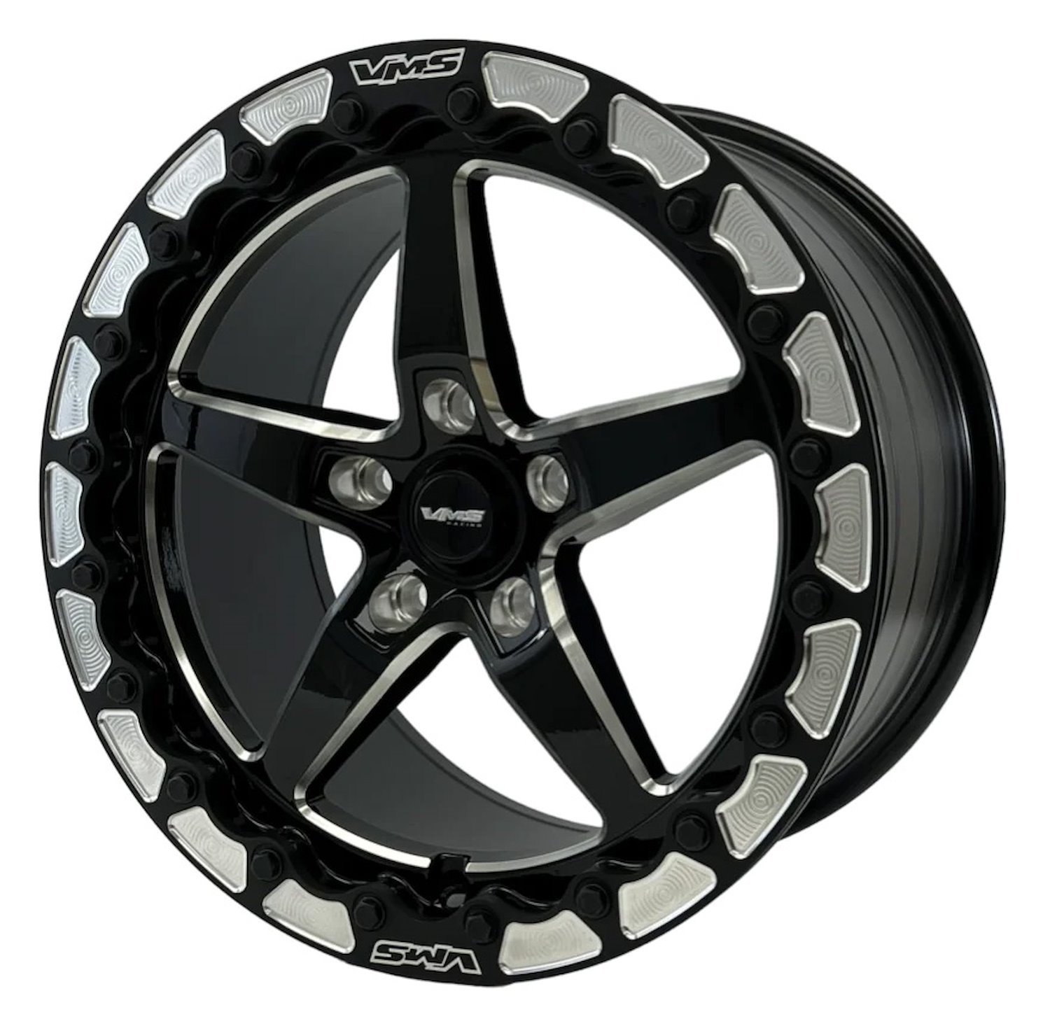 VWST081 V-Star Wheel, Size: 17" x 10", Bolt Pattern: 5 x 4 3/4" (120.65 mm) [Finish: Gloss Black Milled]