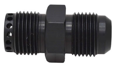 551883 Valve Cover Baffle Fitting -12AN ORB to -12 AN Flare [Black]