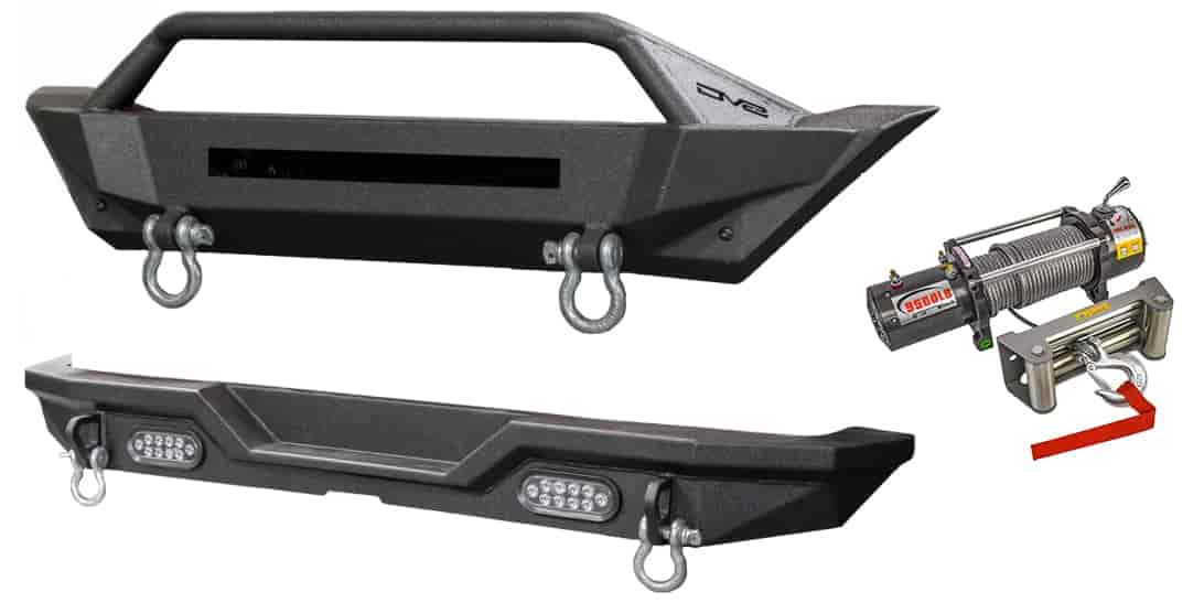 Front and Rear Bumper with Electric Winch Kit