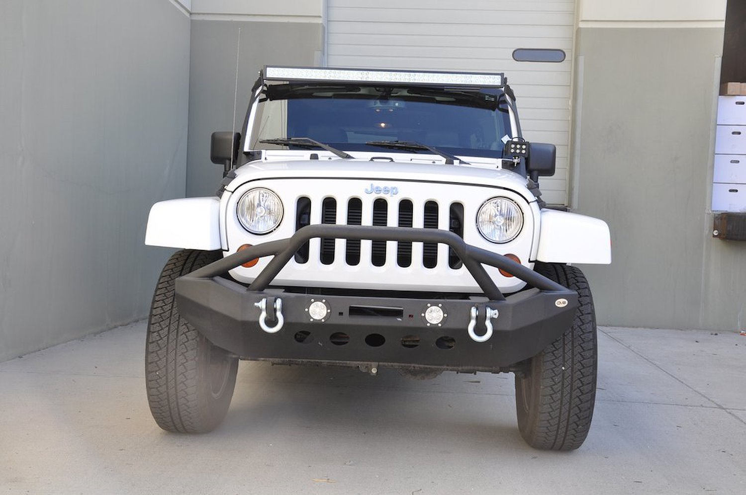 FS-8 Front Mid Width Winch Bumper with Bull